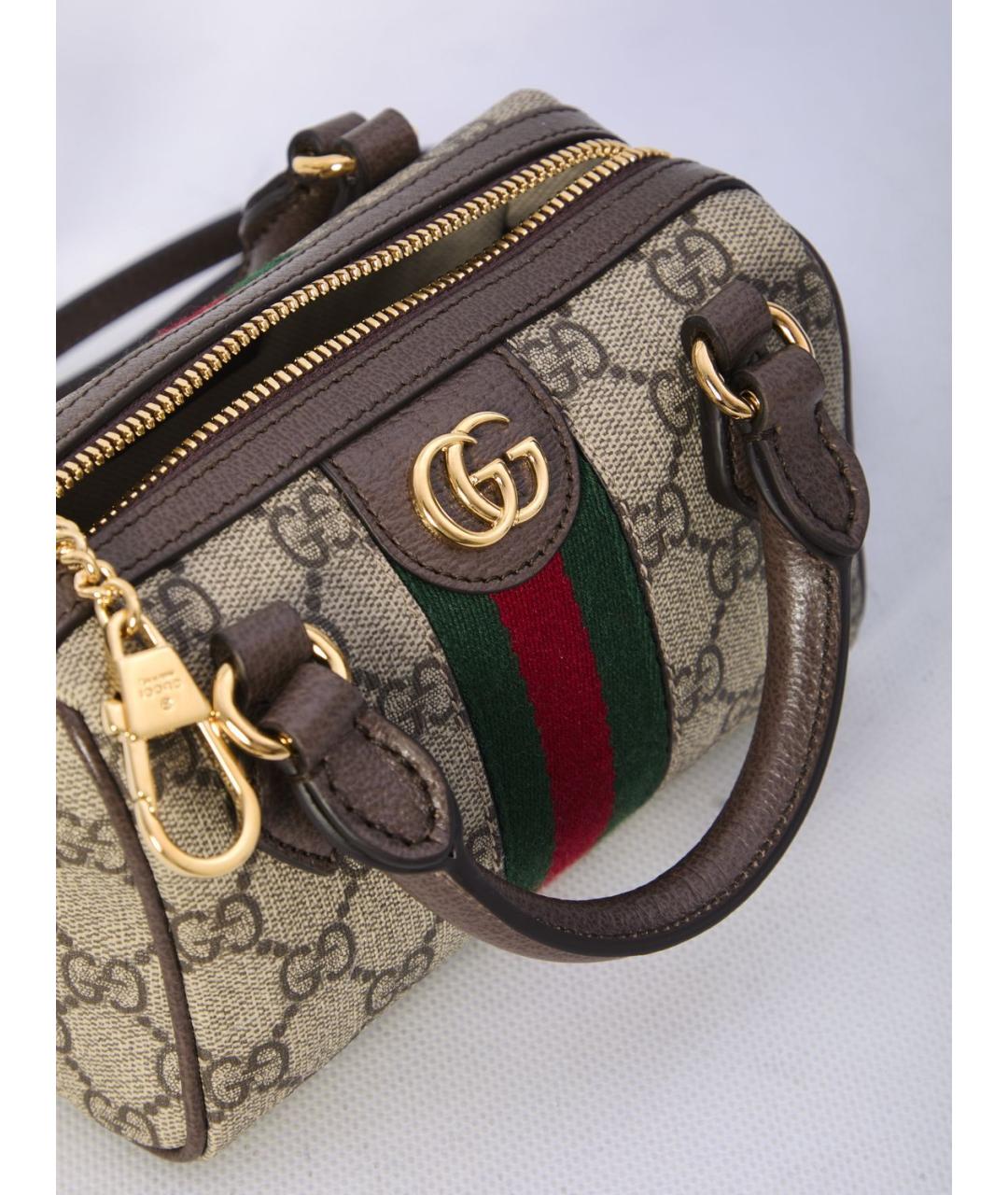 GUCCI Бежевая сумка с короткими ручками, фото 4