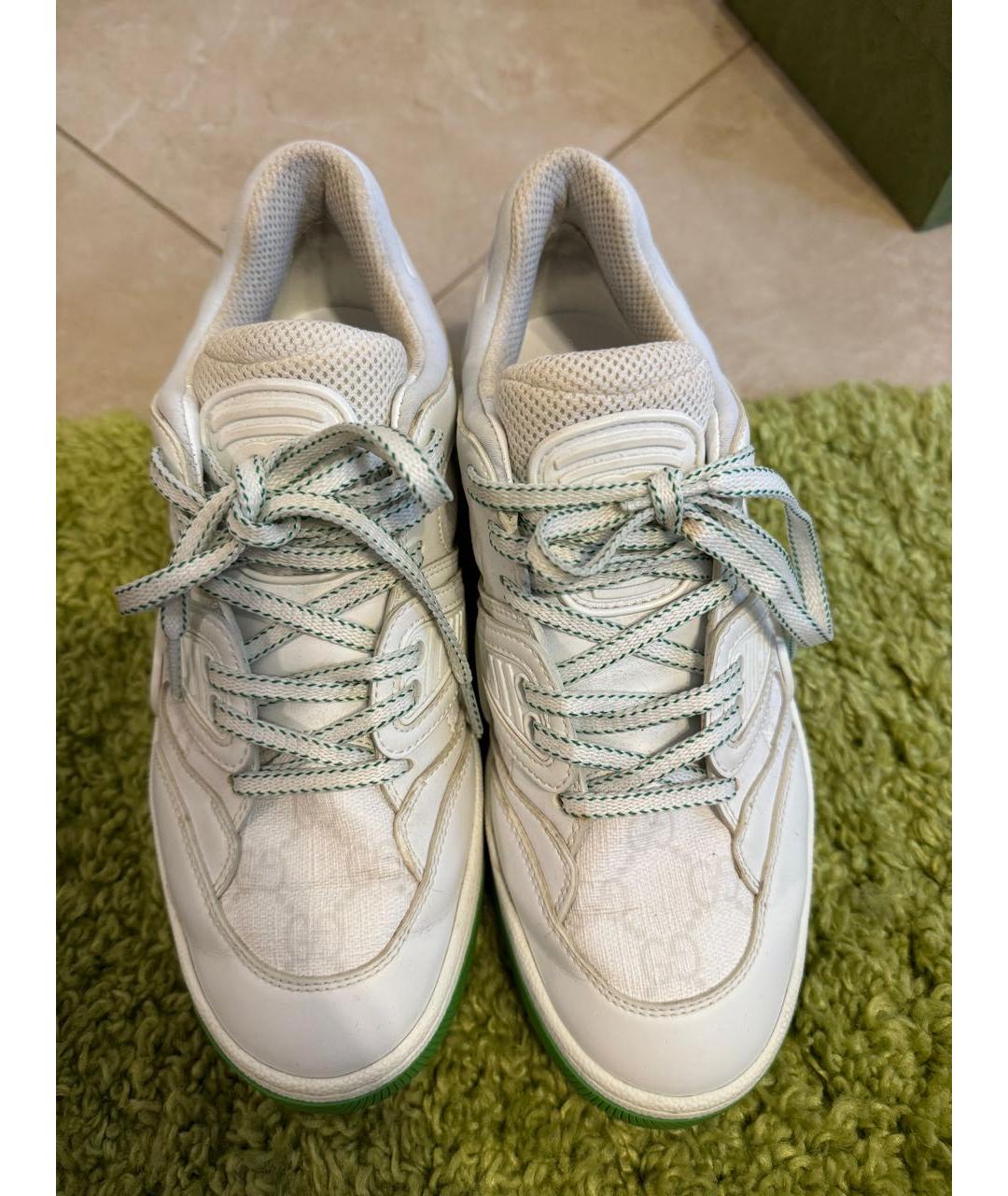 GUCCI Белые кожаные кроссовки, фото 2
