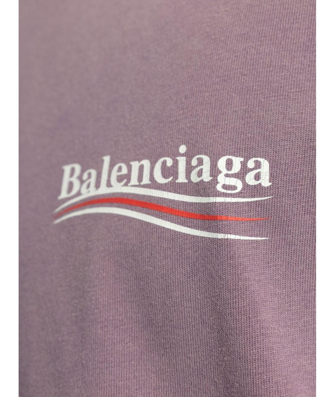 BALENCIAGA Розовая хлопковая футболка, фото 5