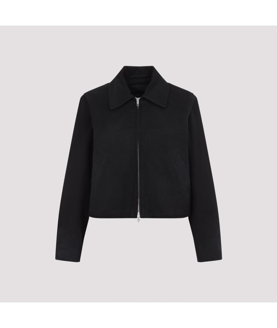 BALENCIAGA Черная хлопковая куртка, фото 2