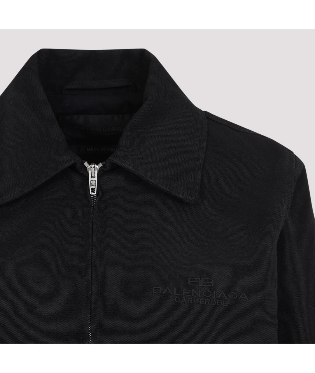 BALENCIAGA Черная хлопковая куртка, фото 4