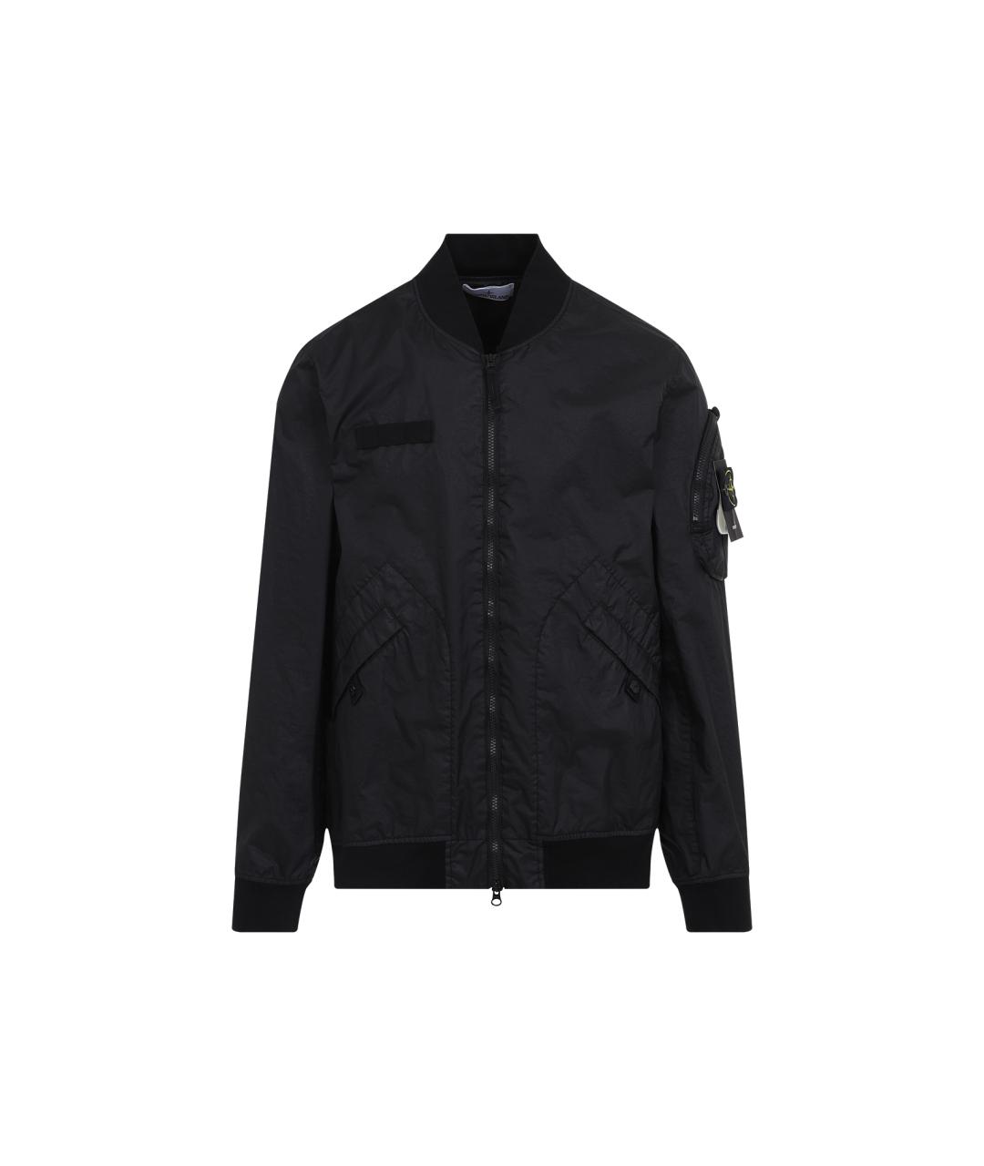 STONE ISLAND Черная полиэстеровая куртка, фото 1