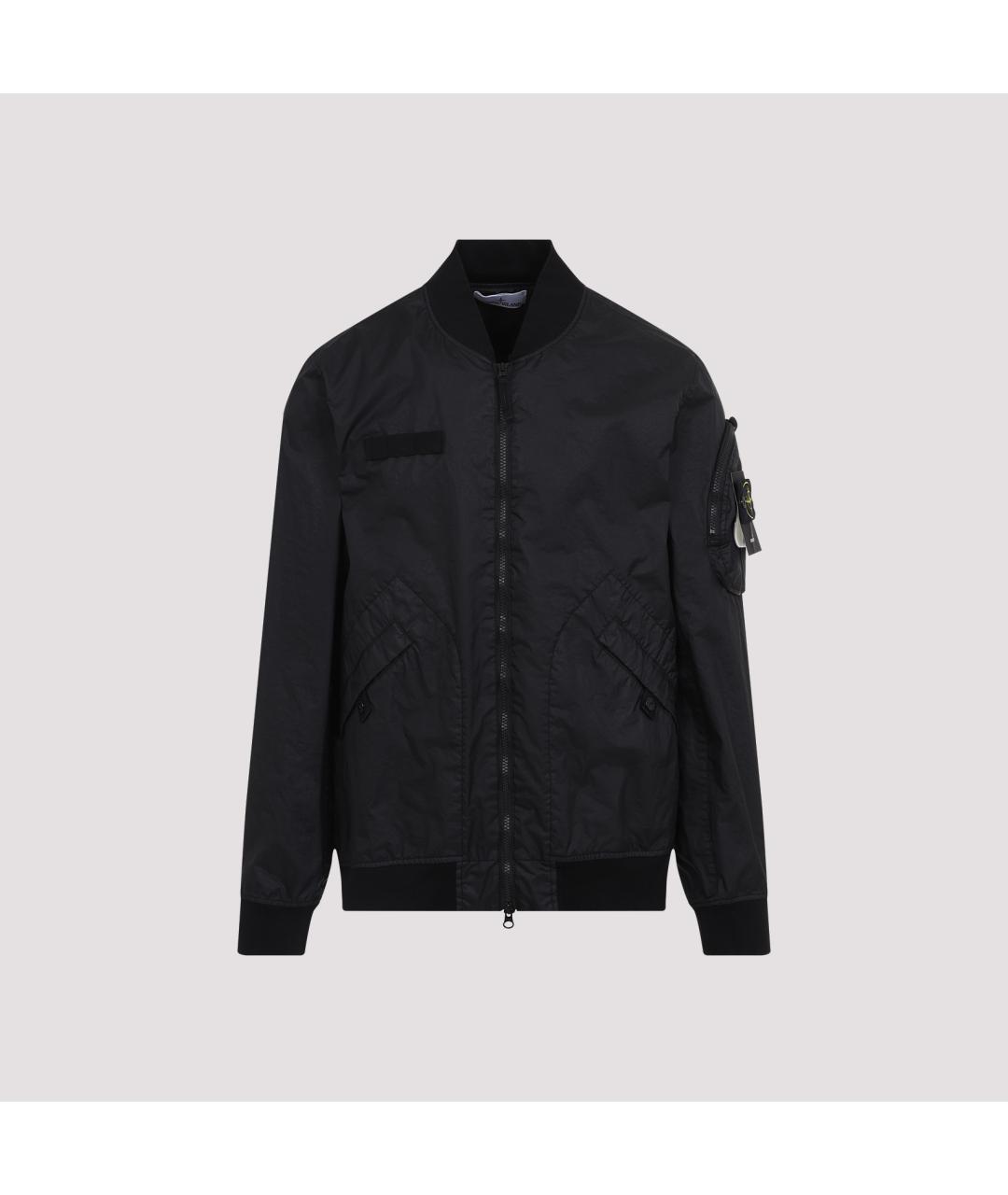 STONE ISLAND Черная полиэстеровая куртка, фото 2
