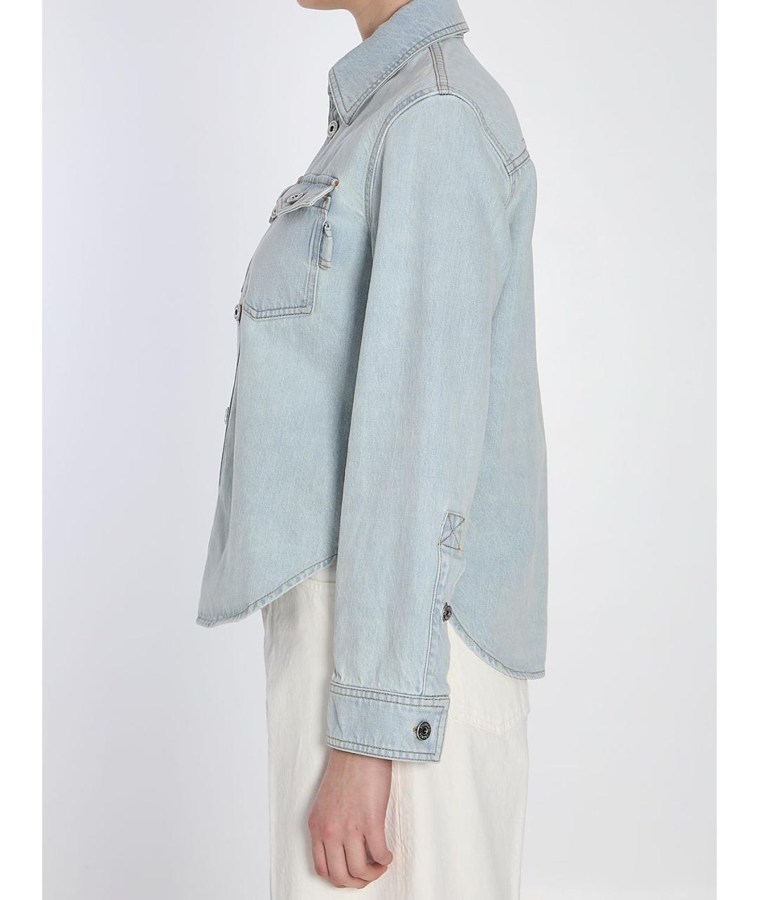 BOTTEGA VENETA Голубая хлопковая рубашка, фото 3