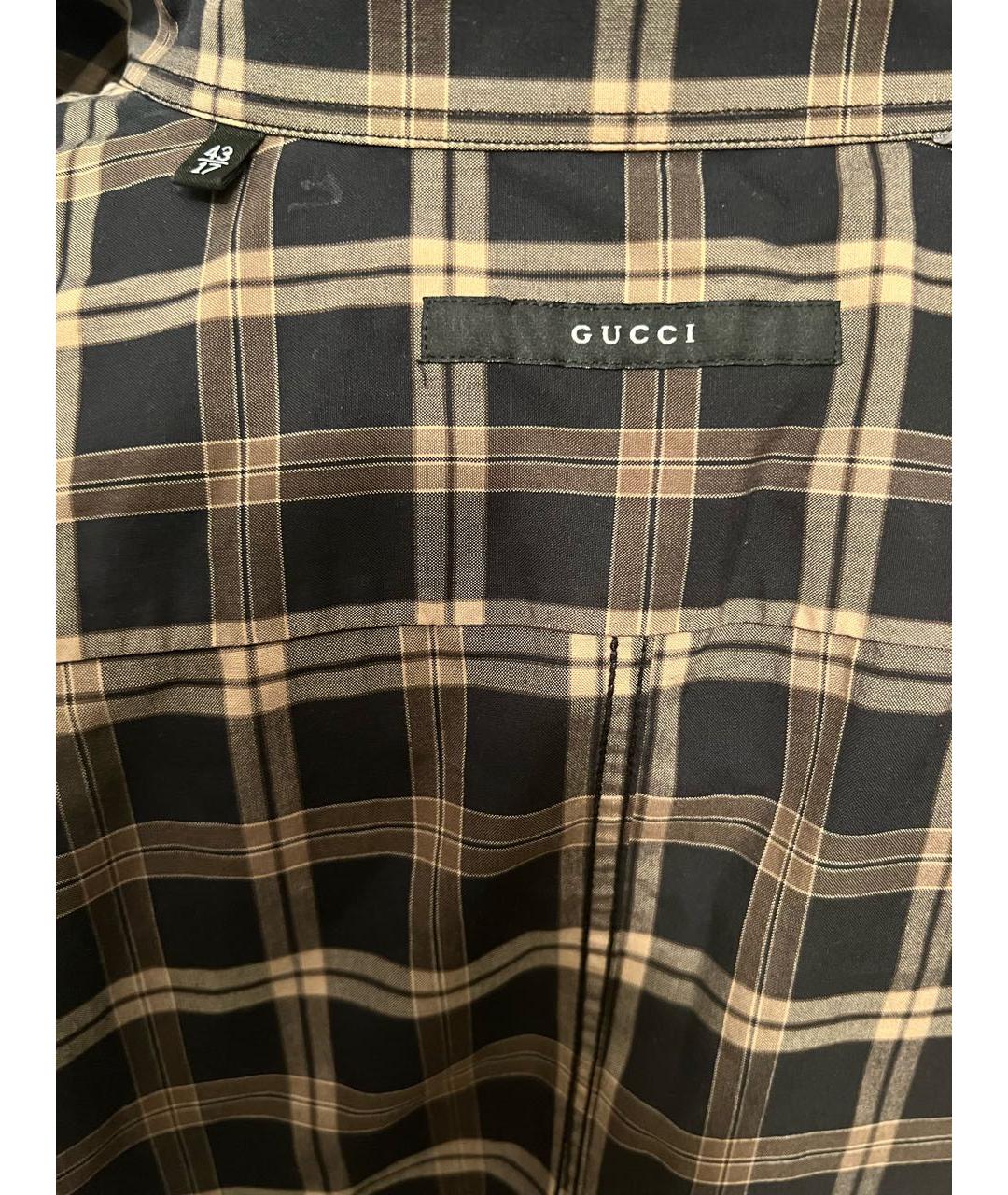 GUCCI Коричневая хлопковая кэжуал рубашка, фото 3