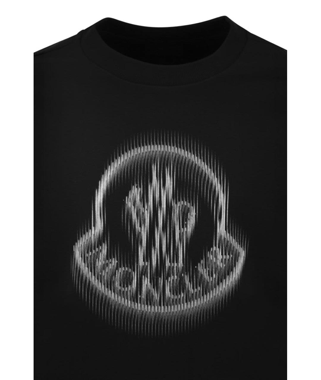 MONCLER Черный хлопковый джемпер / свитер, фото 4