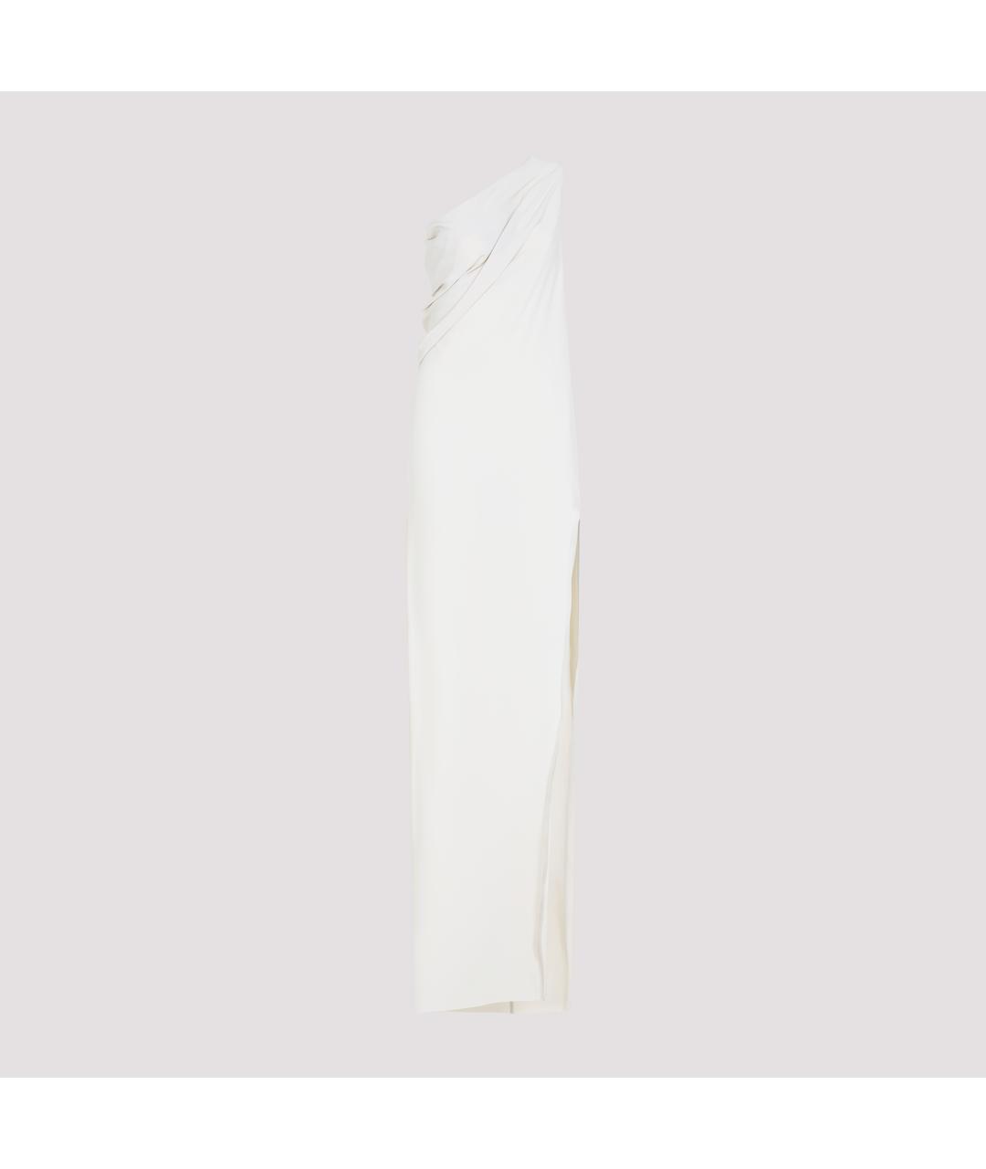 RICK OWENS Белое шелковое повседневное платье, фото 2