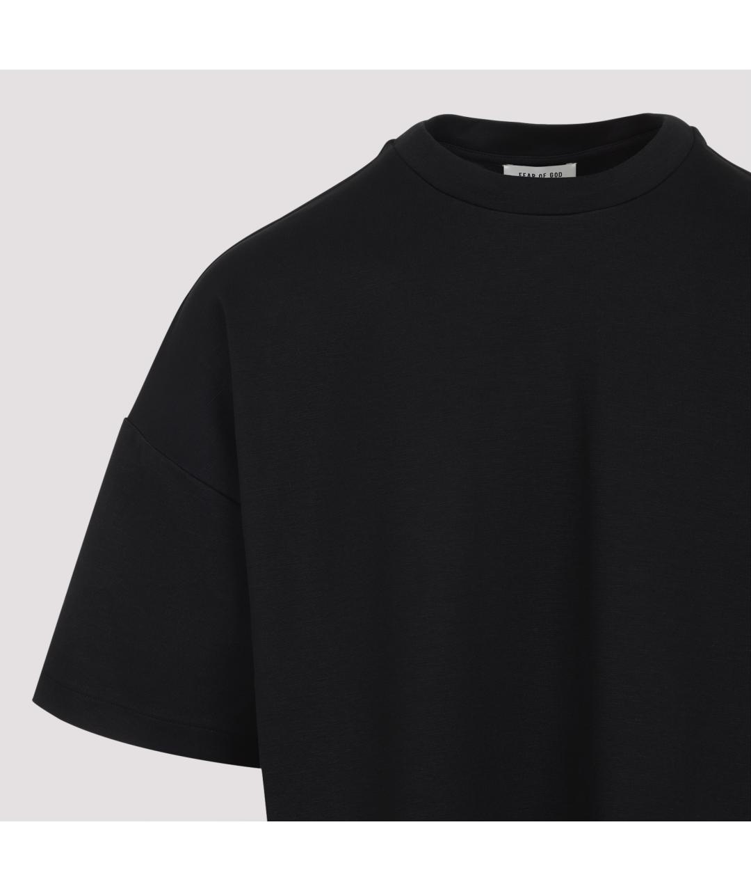 FEAR OF GOD Черная вискозная футболка, фото 4