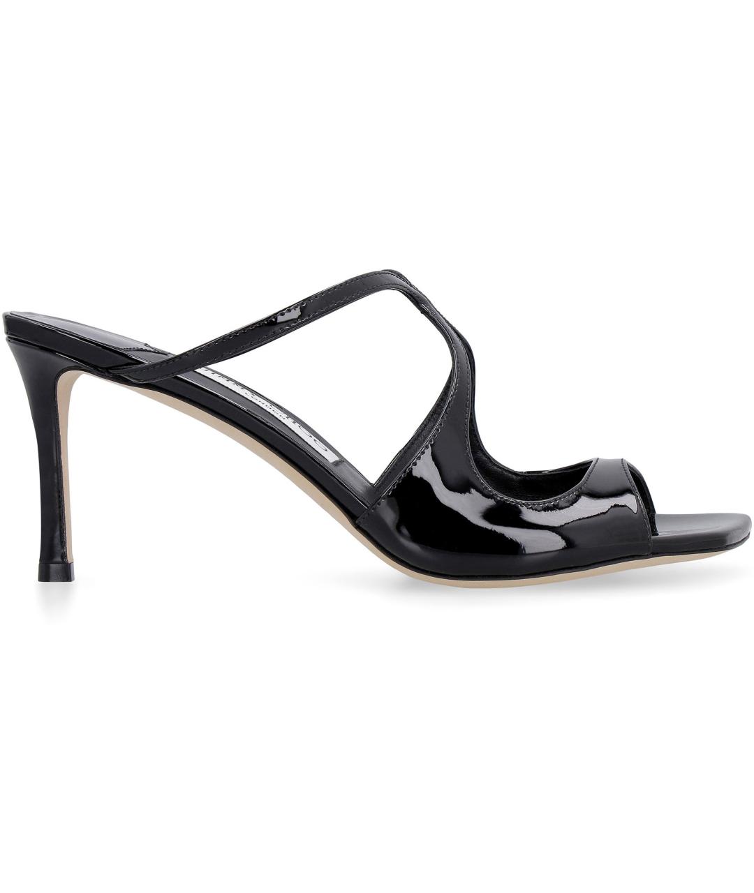 JIMMY CHOO Черные мюли из лакированной кожи, фото 2