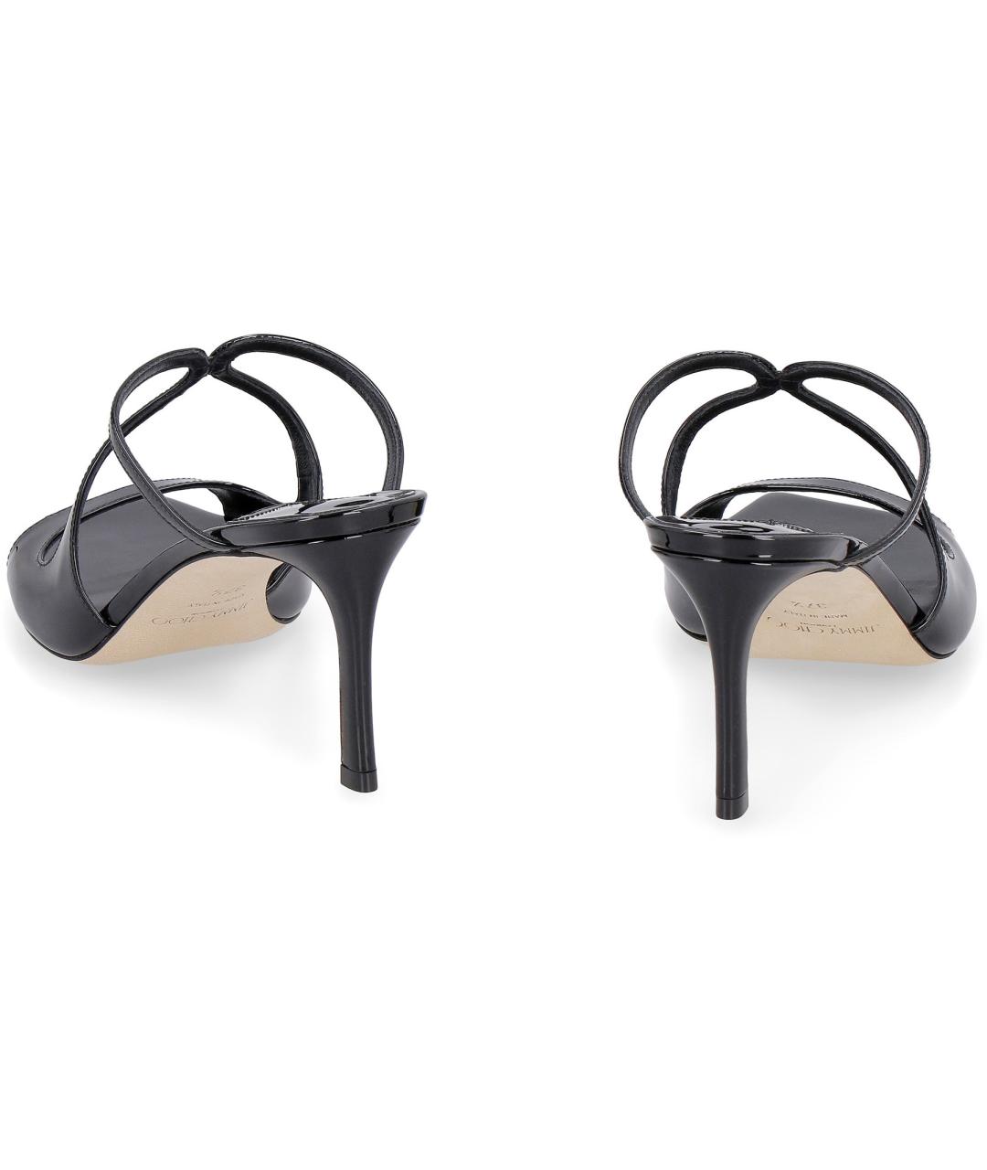 JIMMY CHOO Черные мюли из лакированной кожи, фото 4