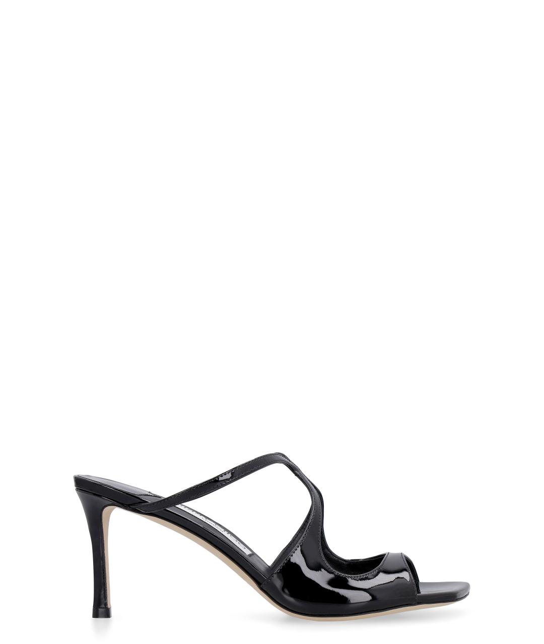 JIMMY CHOO Черные мюли из лакированной кожи, фото 1
