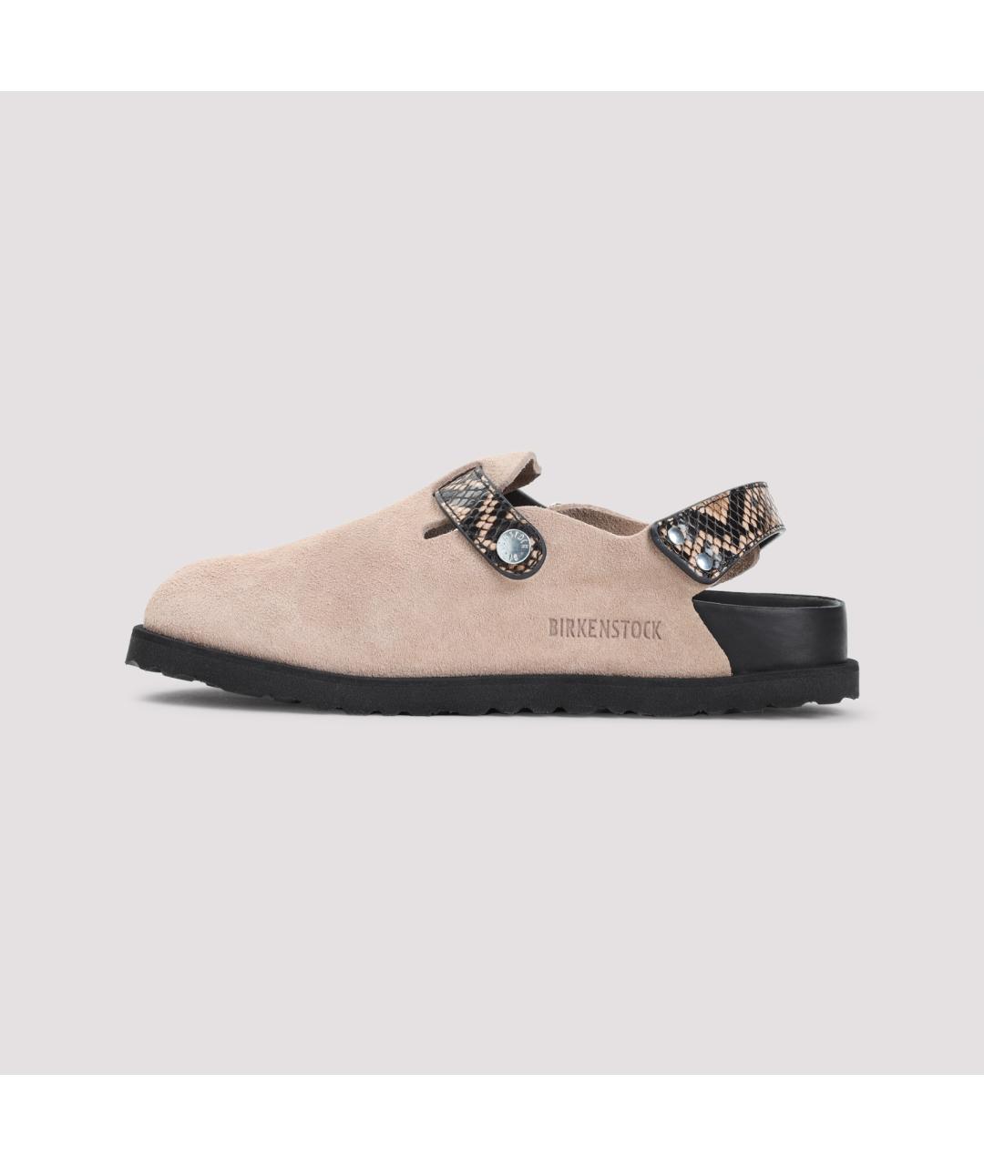 BIRKENSTOCK Бежевые замшевые сандалии, фото 3