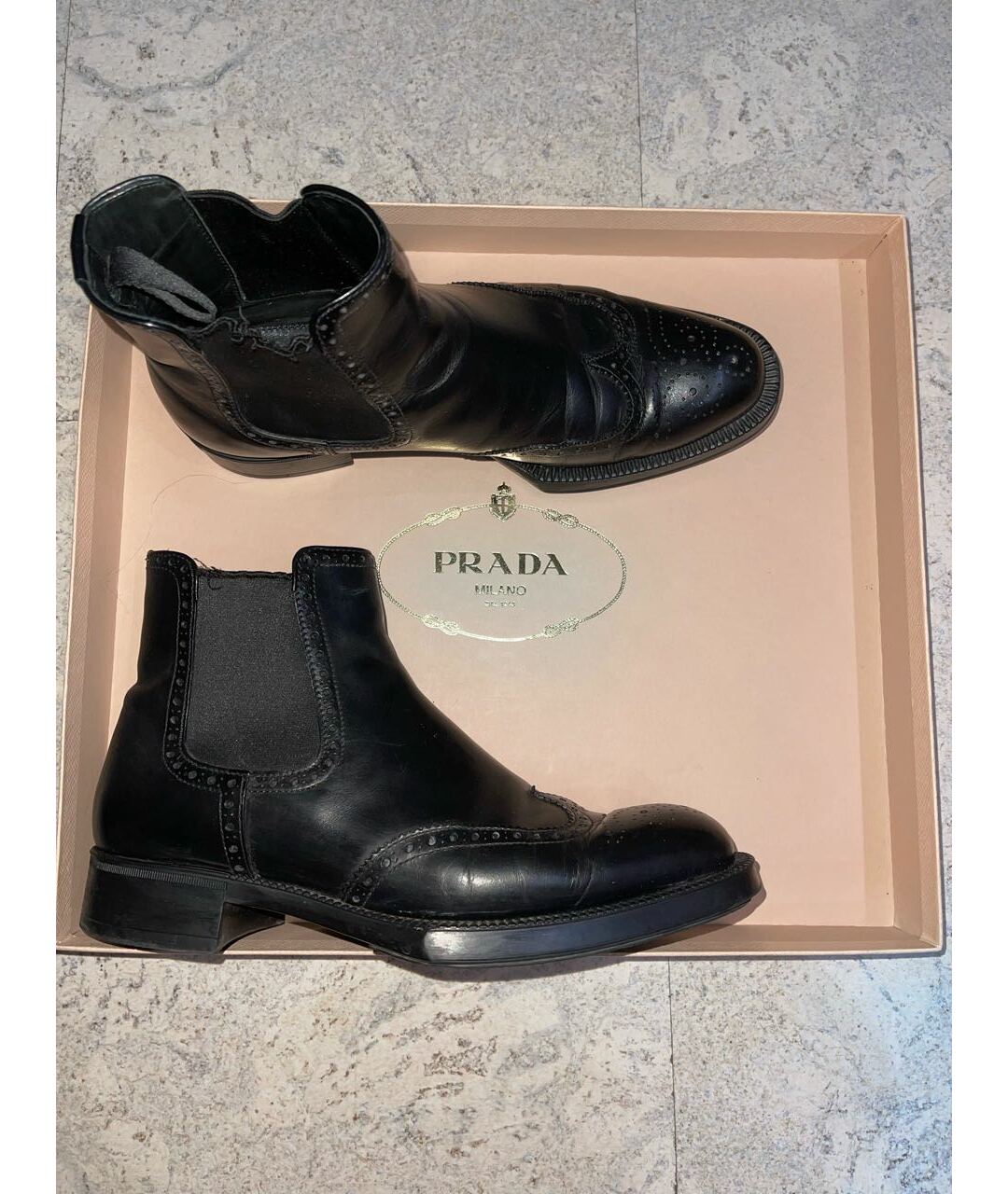 PRADA Черные кожаные ботильоны, фото 5