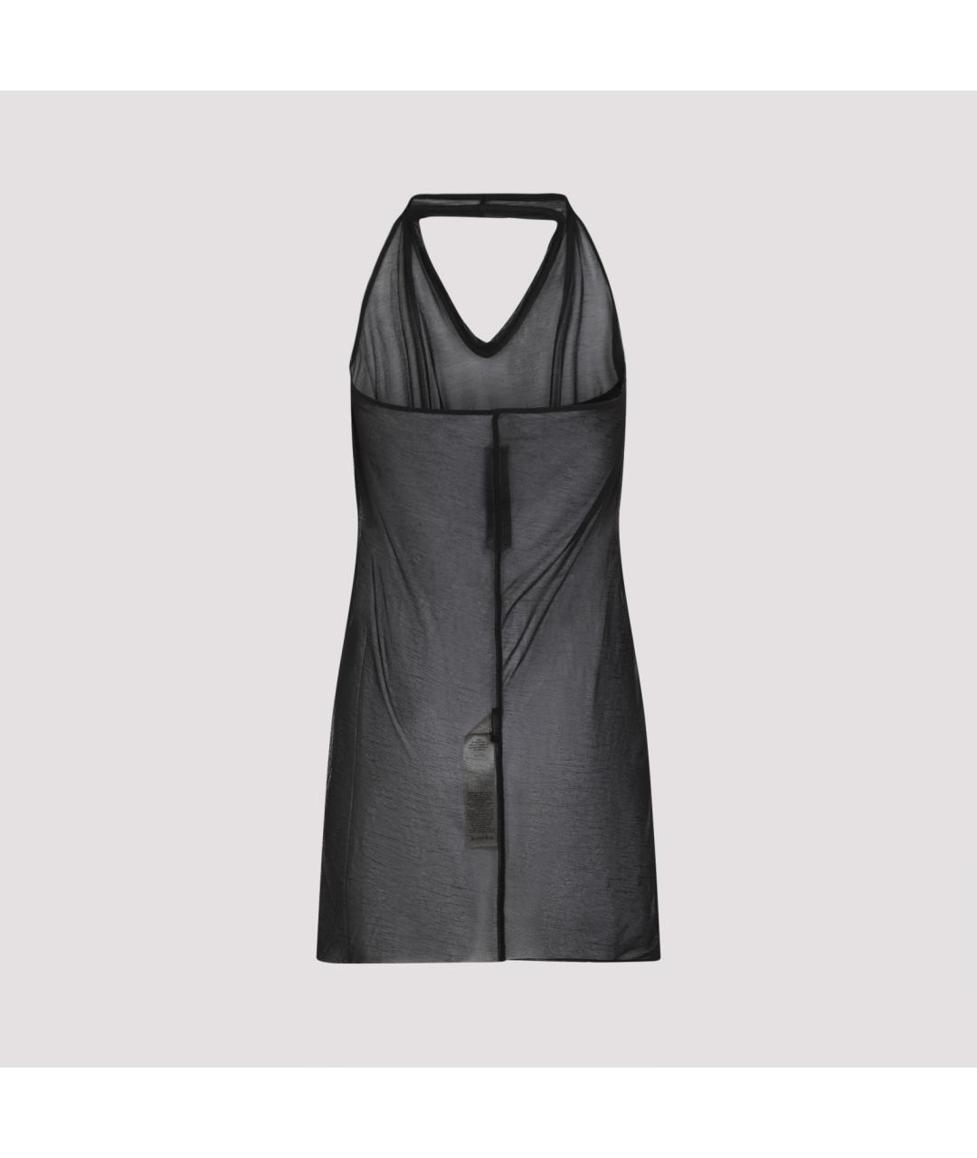 RICK OWENS Черная вискозная майка, фото 3