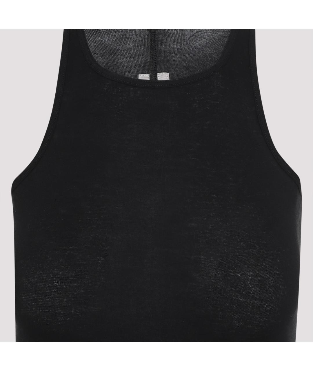 RICK OWENS Черное хлопковое боди, фото 4