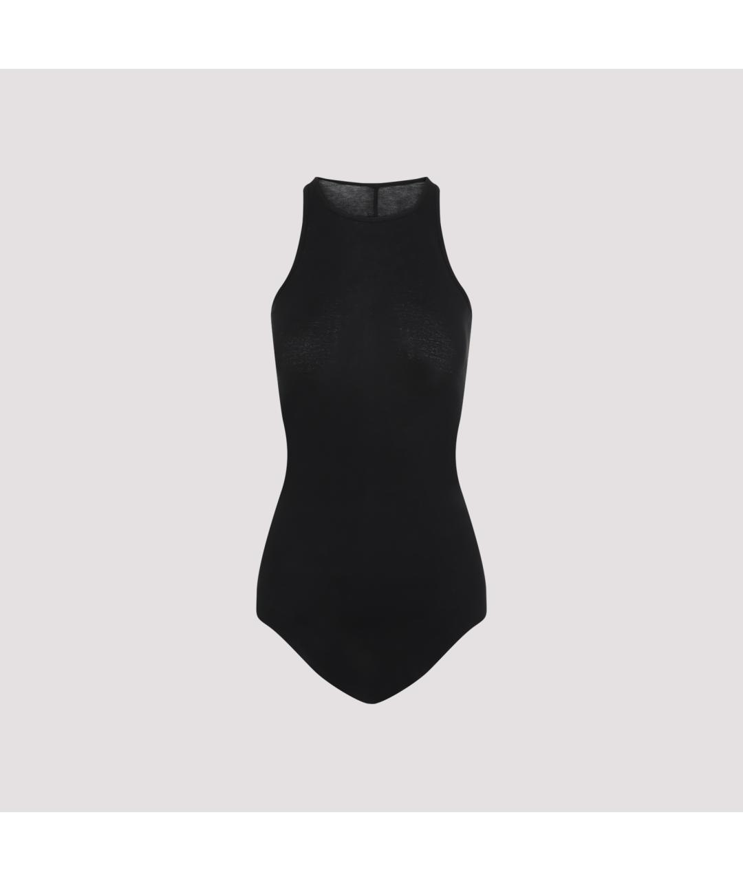 RICK OWENS Черное хлопковое боди, фото 2