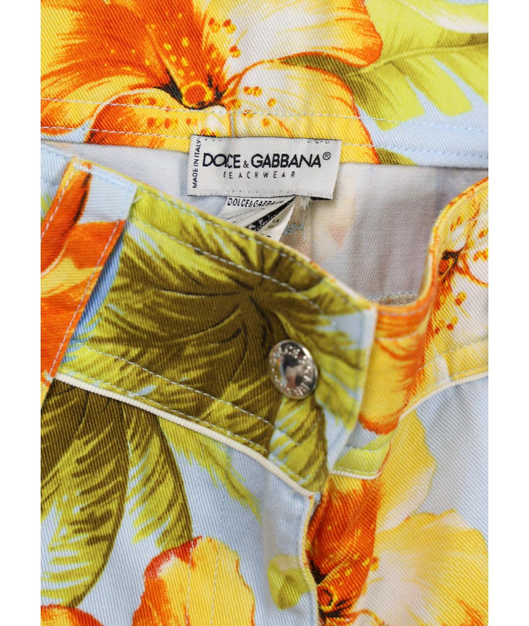 DOLCE&GABBANA Мульти хлопковые шорты, фото 3