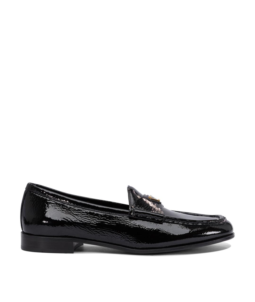 PRADA Черные лоферы из лакированной кожи, фото 1
