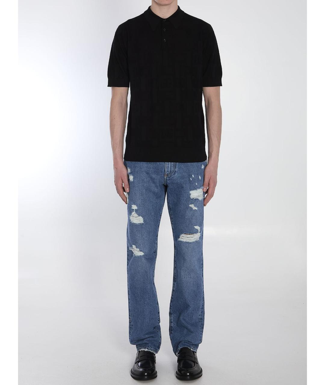 DOLCE&GABBANA Черное поло с коротким рукавом, фото 6