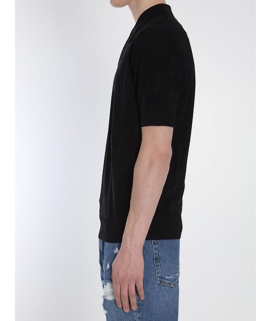 DOLCE&GABBANA Черное поло с коротким рукавом, фото 4