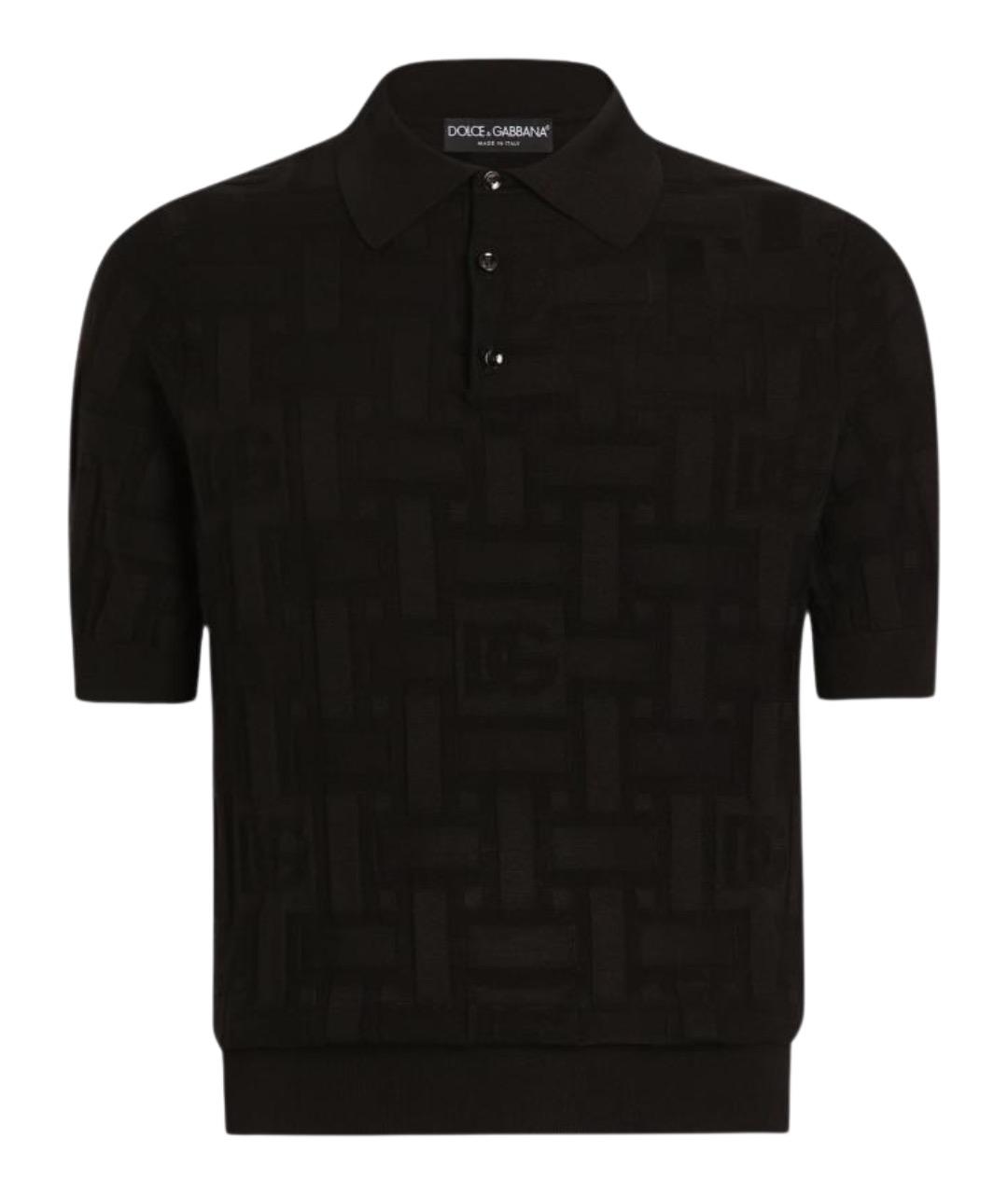 DOLCE&GABBANA Черное поло с коротким рукавом, фото 1