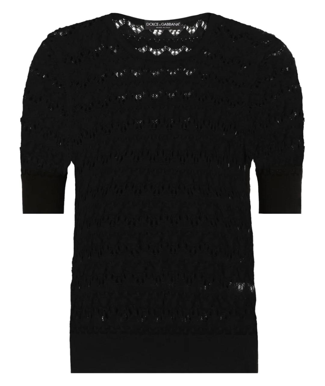 DOLCE&GABBANA Черный шерстяной джемпер / свитер, фото 1