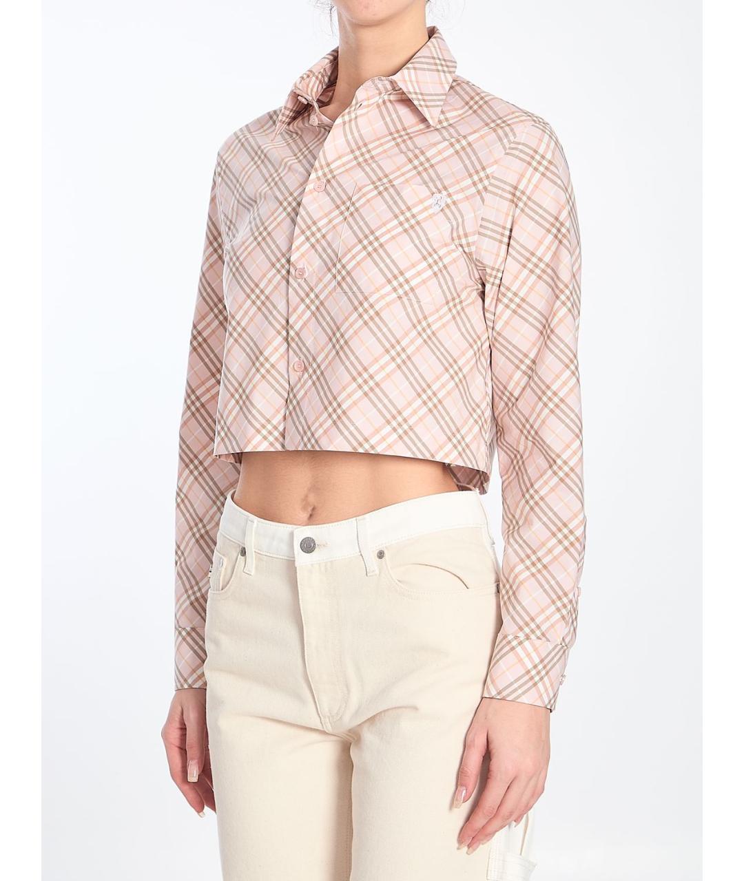 BURBERRY Розовая хлопковая рубашка, фото 3