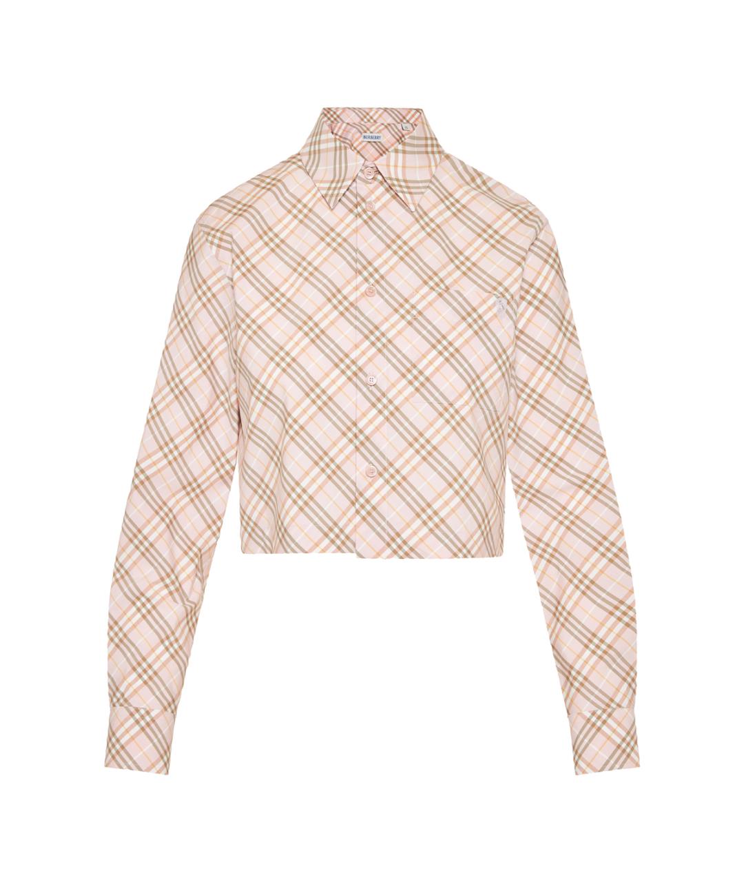 BURBERRY Розовая хлопковая рубашка, фото 1