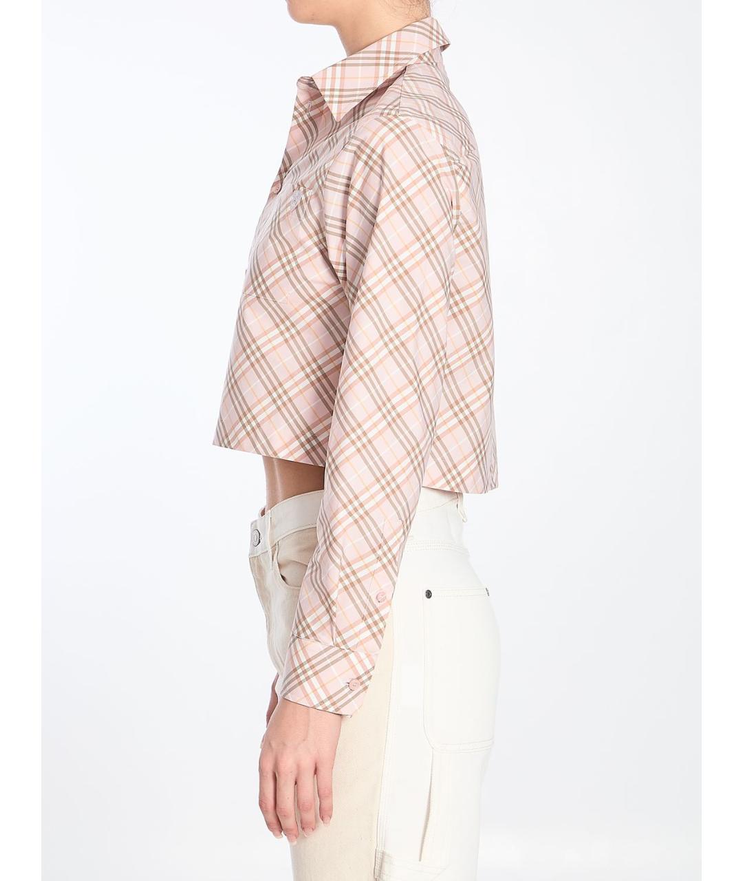 BURBERRY Розовая хлопковая рубашка, фото 4