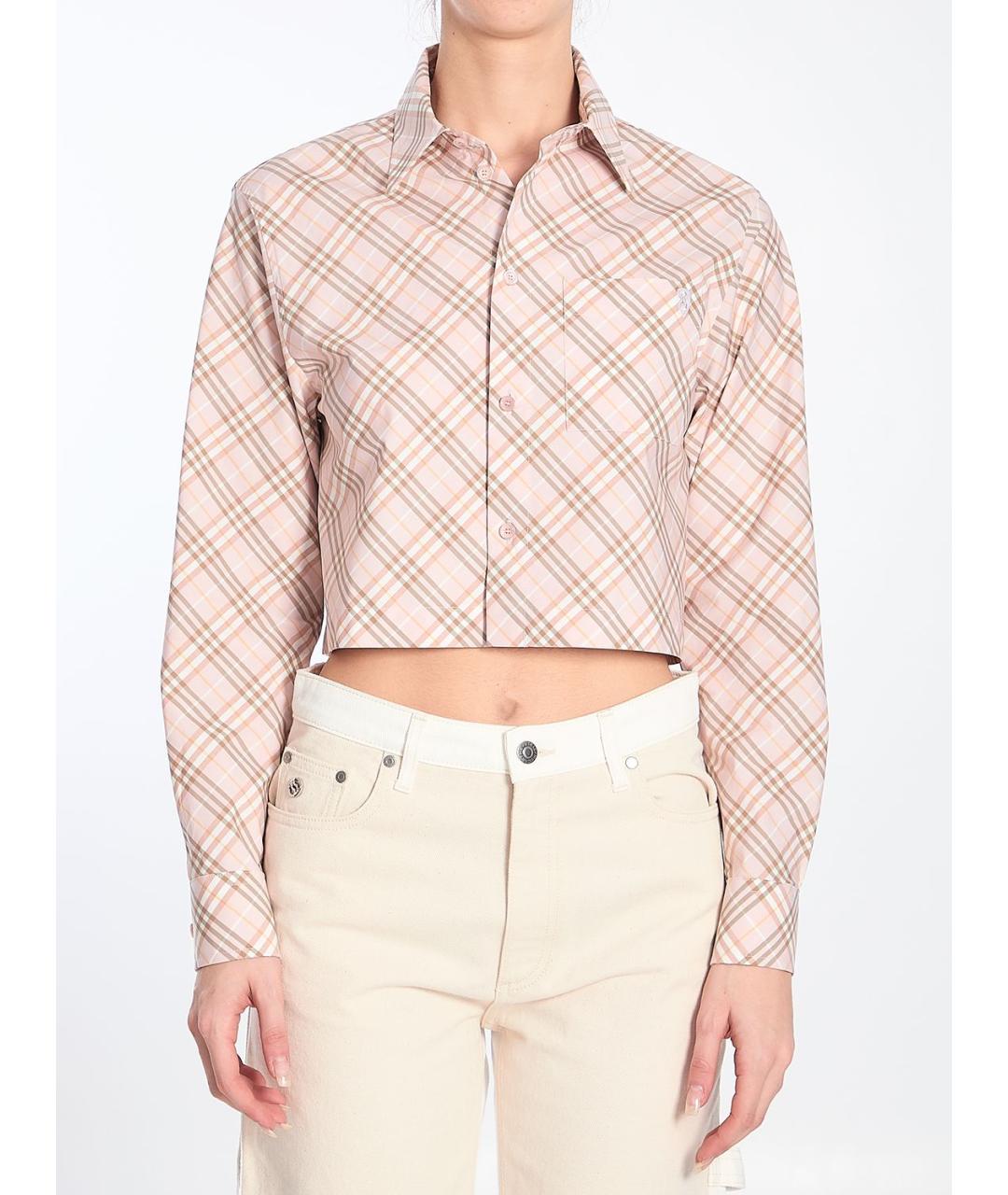 BURBERRY Розовая хлопковая рубашка, фото 2