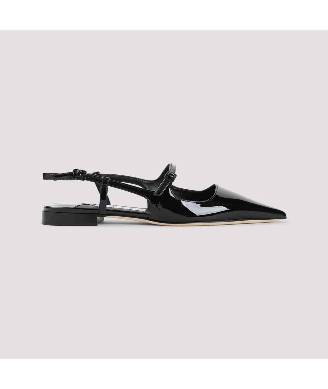 JIMMY CHOO Черные балетки из лакированной кожи, фото 2
