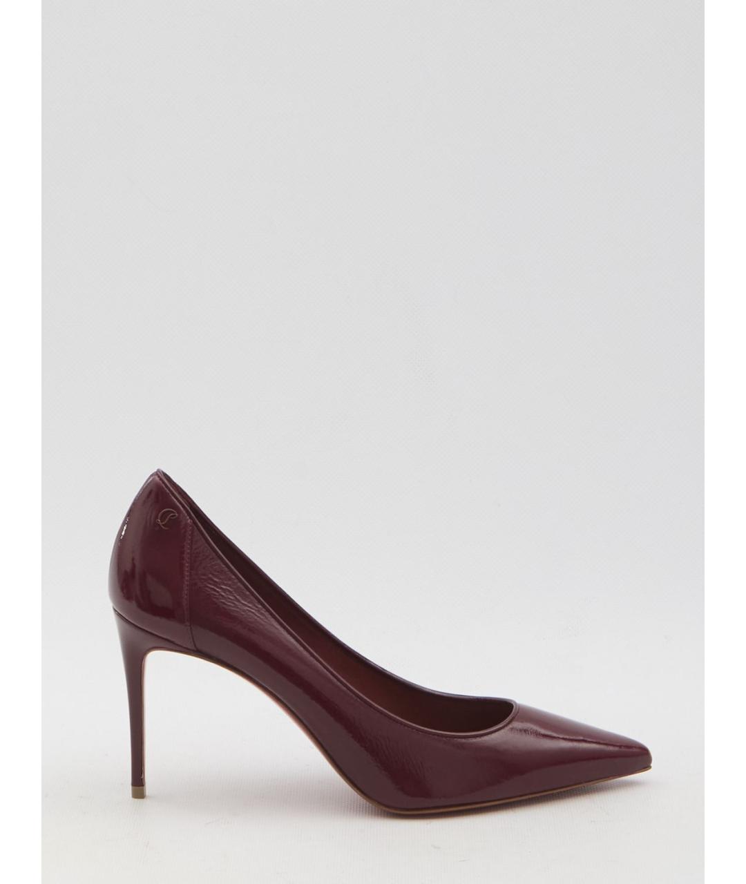 CHRISTIAN LOUBOUTIN Бордовые кожаные туфли, фото 6