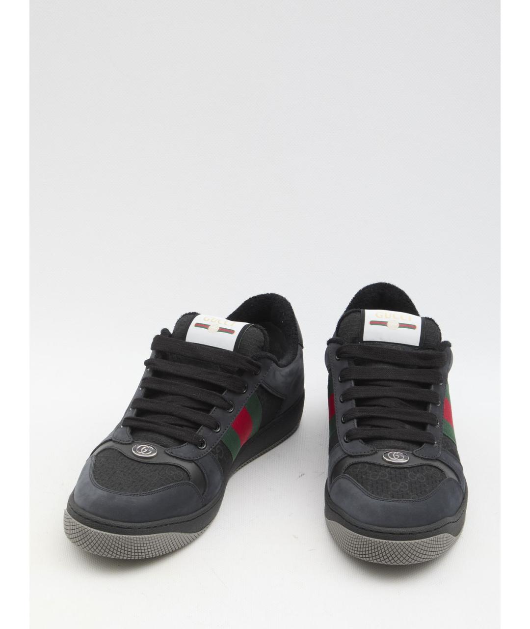GUCCI Черные низкие кроссовки / кеды, фото 5