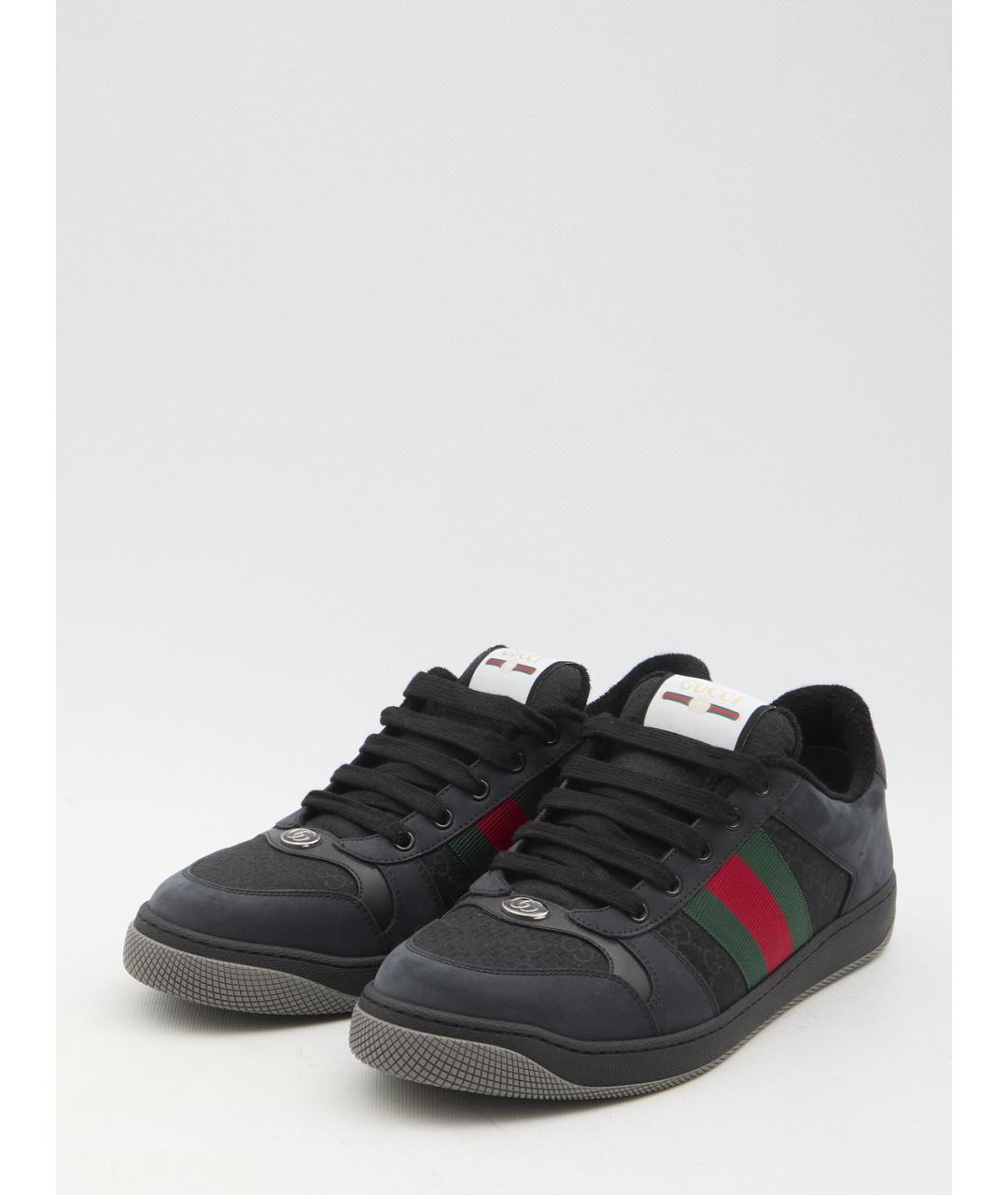 GUCCI Черные низкие кроссовки / кеды, фото 2