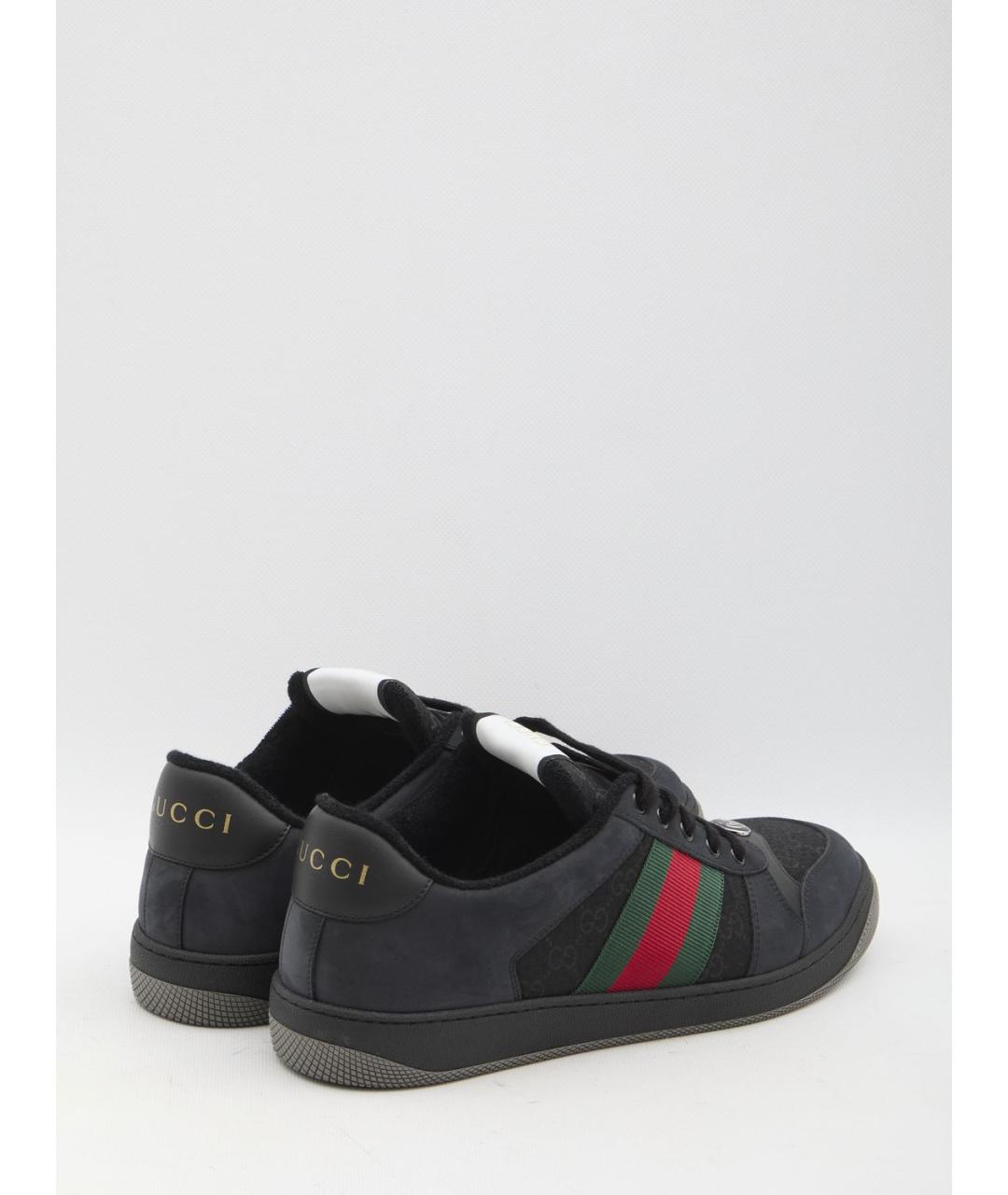 GUCCI Черные низкие кроссовки / кеды, фото 3