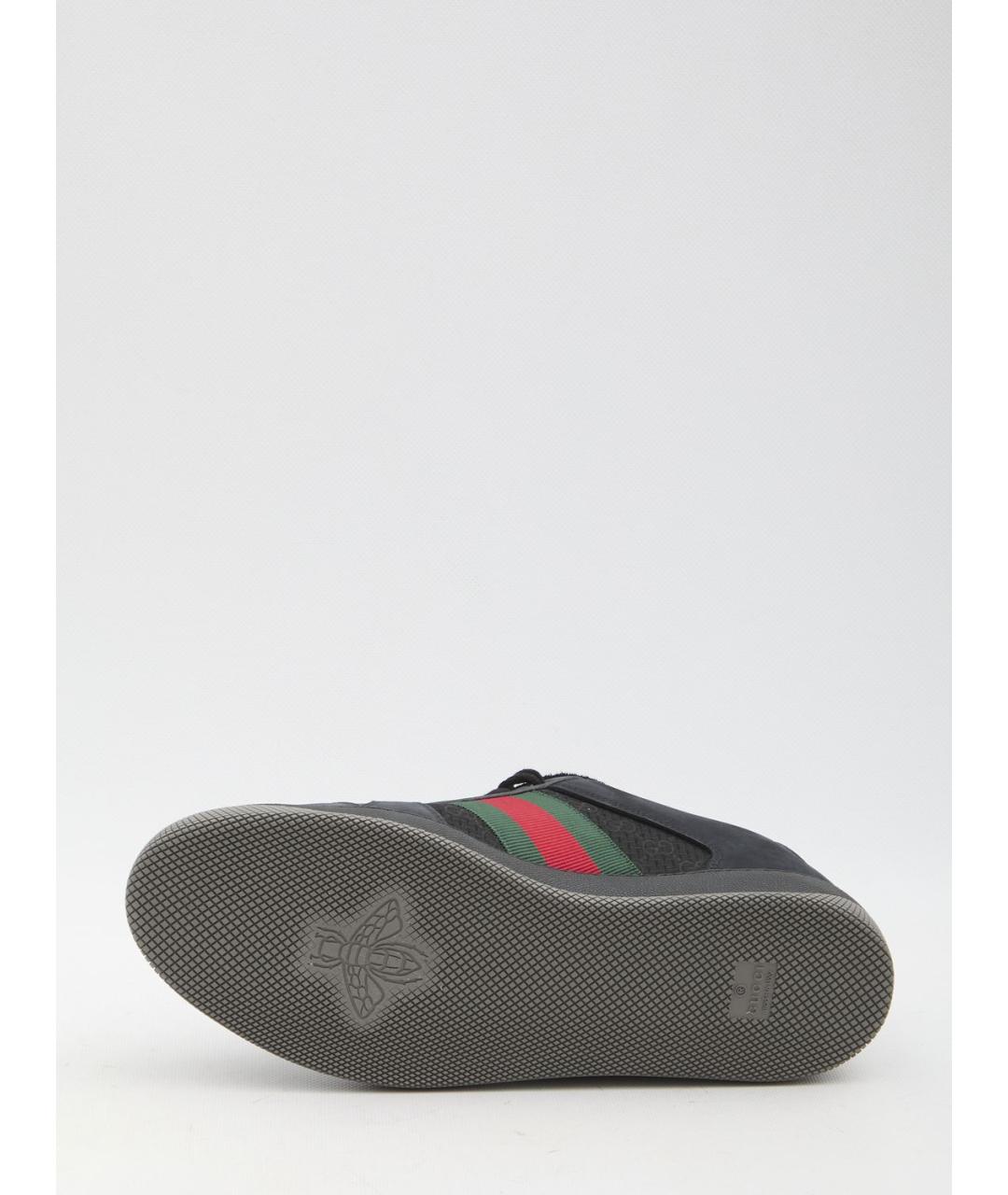 GUCCI Черные низкие кроссовки / кеды, фото 4