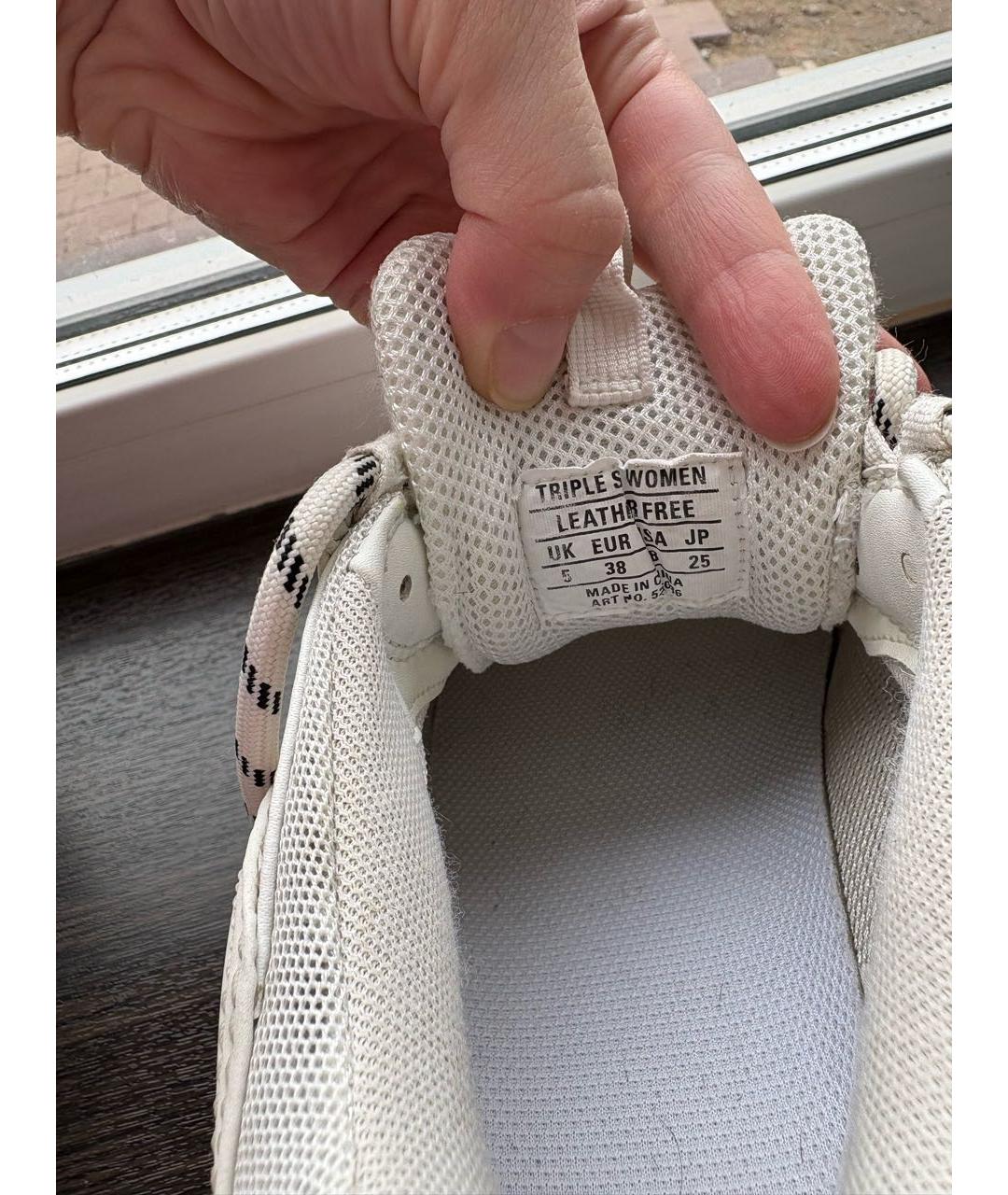 BALENCIAGA Белые кроссовки из искусственной кожи, фото 8