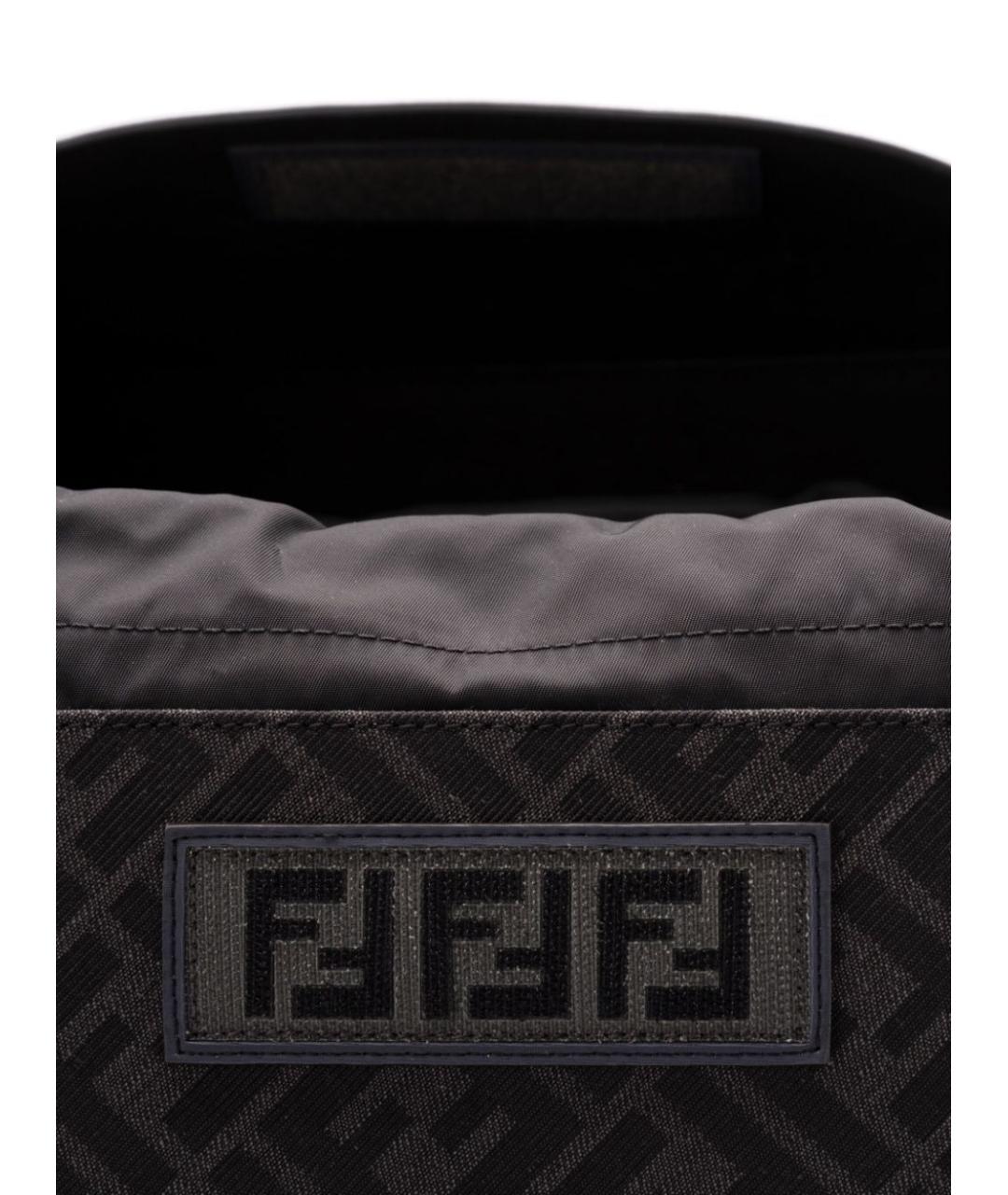 FENDI Черный синтетический рюкзак, фото 5