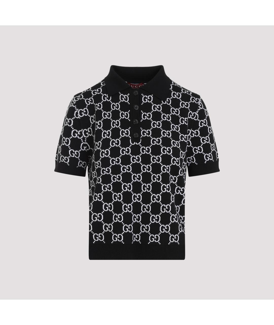 GUCCI Черная шерстяная футболка, фото 2