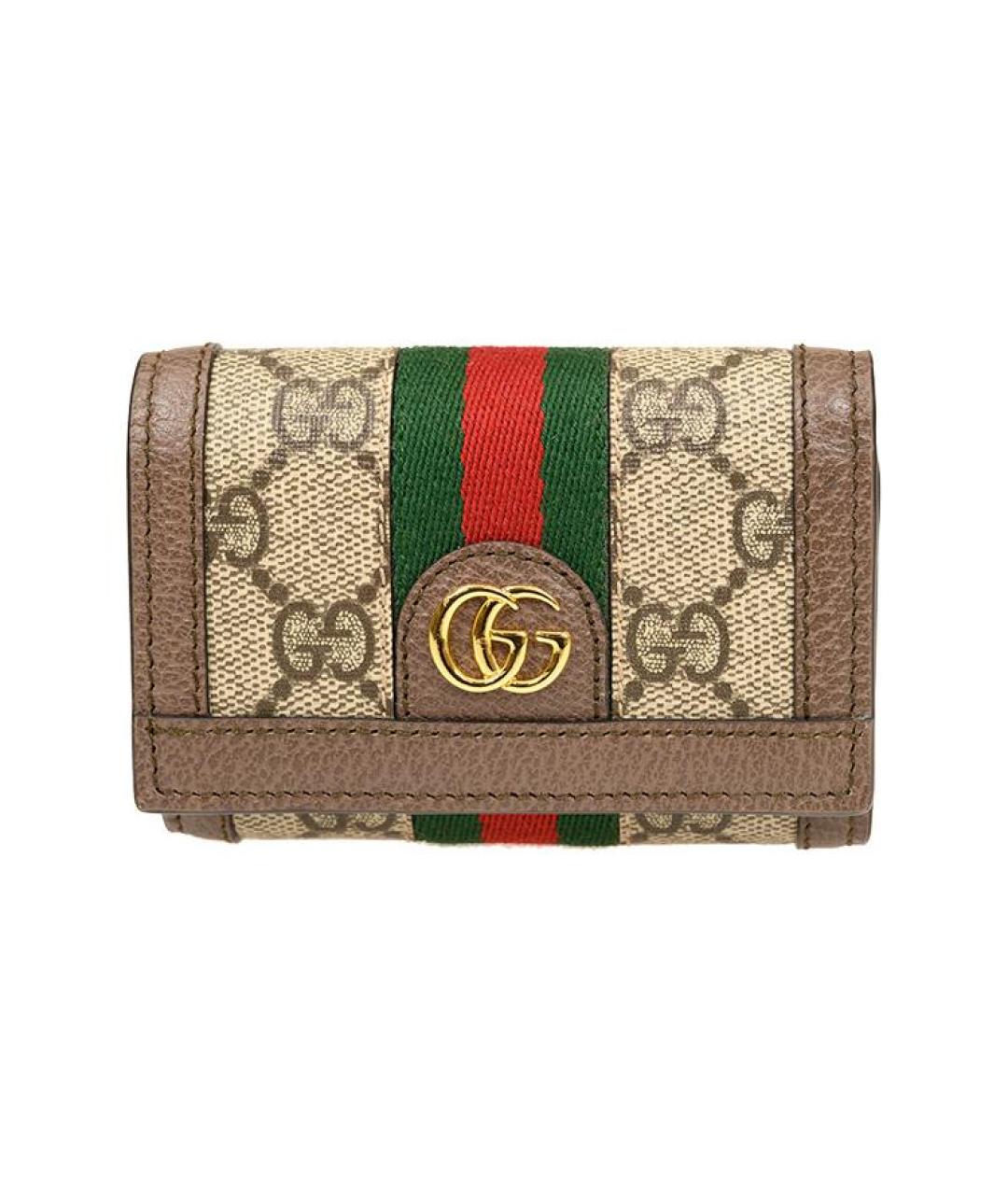 GUCCI Коричневый кожаный кошелек, фото 1