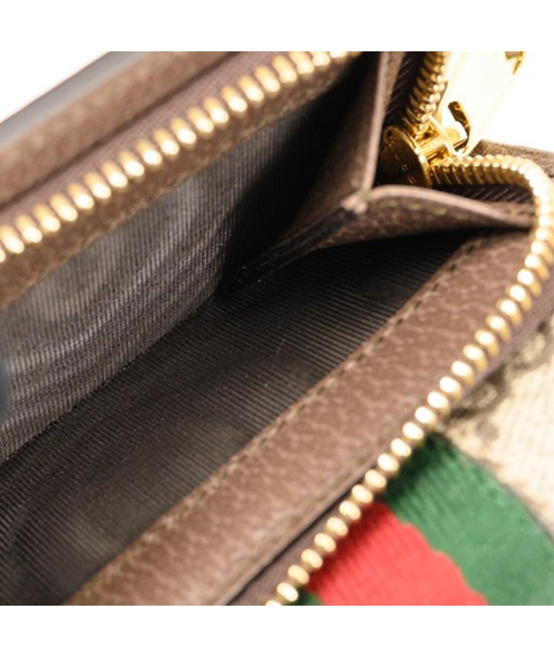 GUCCI Коричневый кожаный кошелек, фото 7