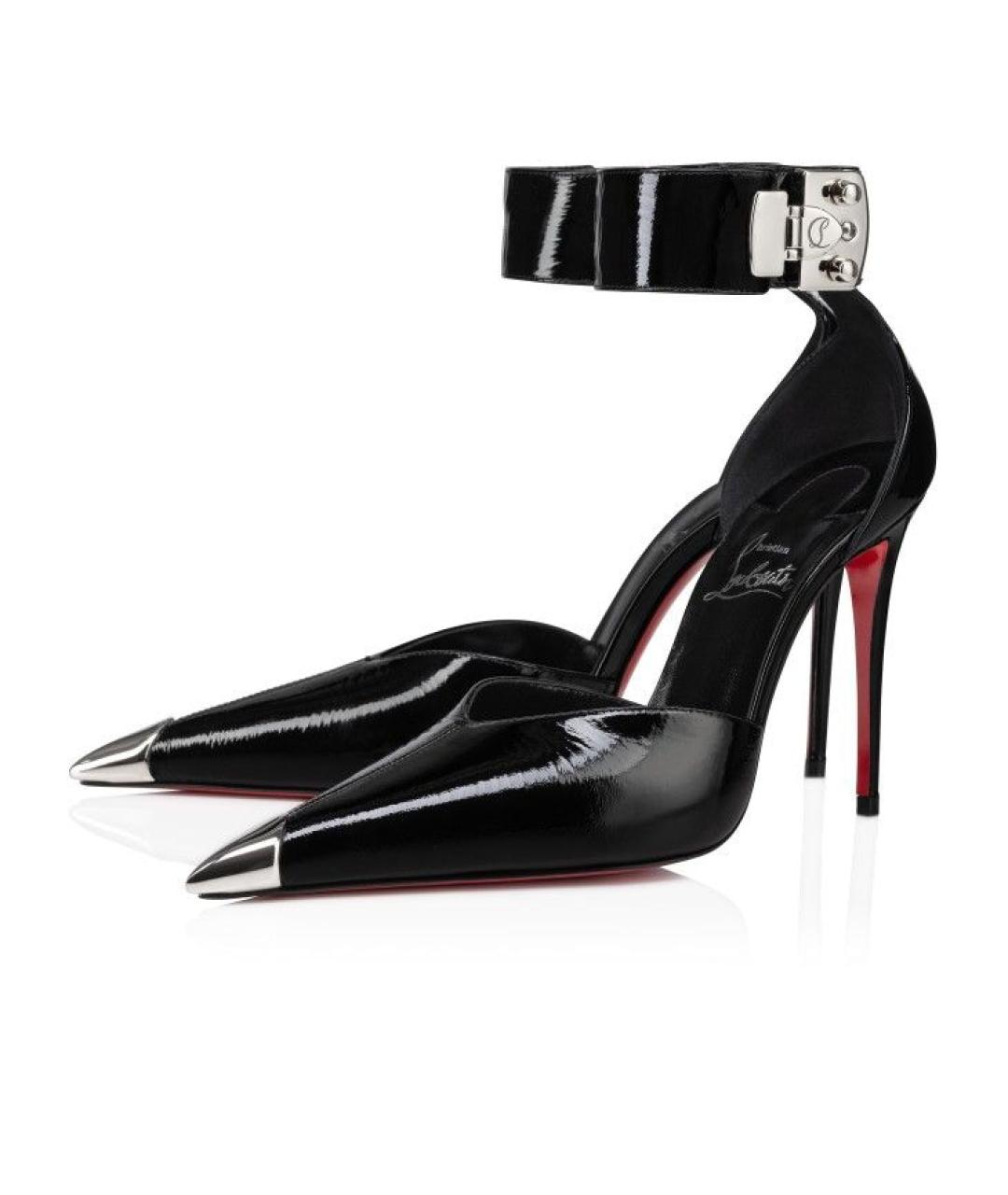 CHRISTIAN LOUBOUTIN Черные туфли из лакированной кожи, фото 2