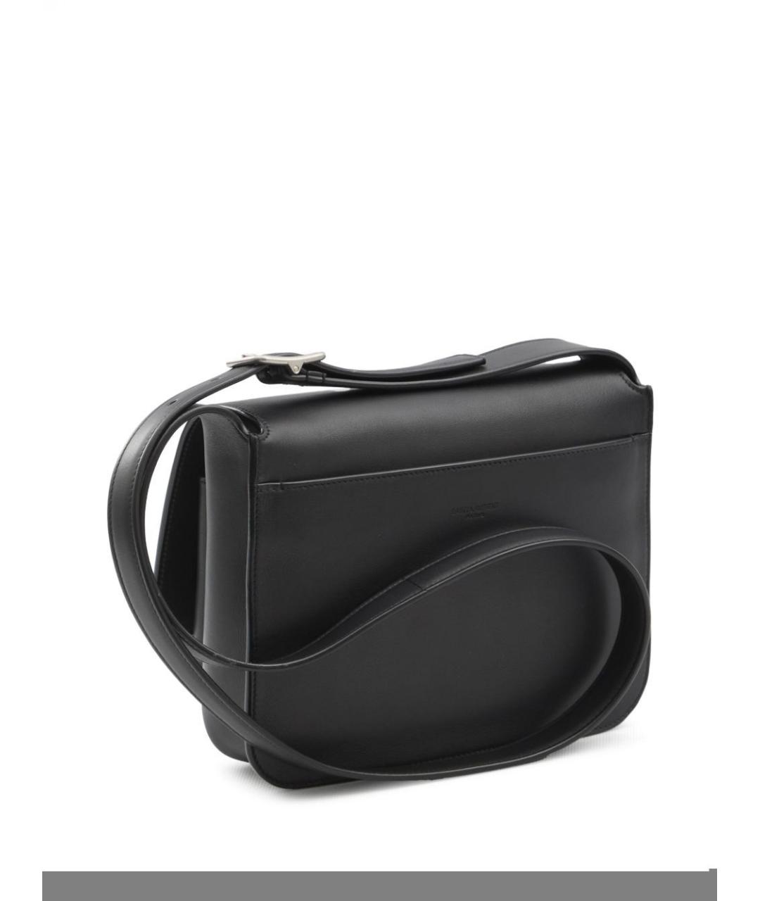 SAINT LAURENT Черная кожаная сумка на плечо, фото 3
