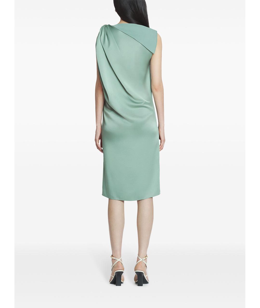 LANVIN Зеленые вискозное повседневное платье, фото 3