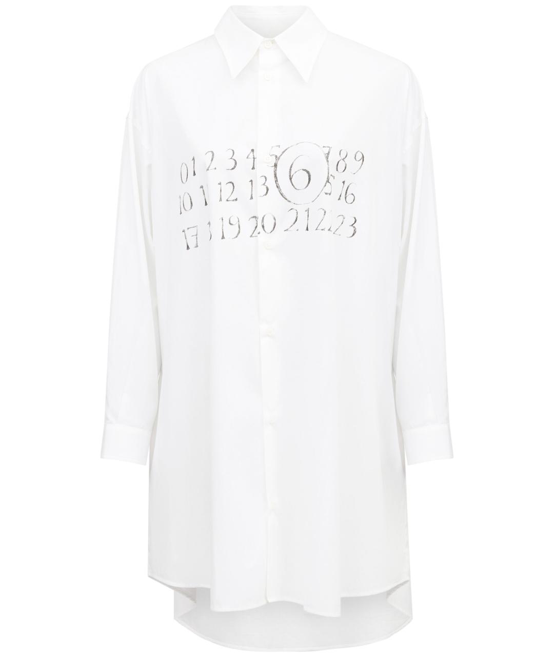 MM6 MAISON MARGIELA Белое хлопковое повседневное платье, фото 1