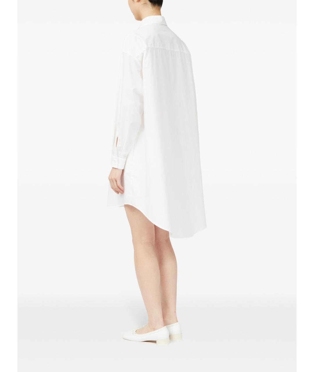 MM6 MAISON MARGIELA Белое хлопковое повседневное платье, фото 5