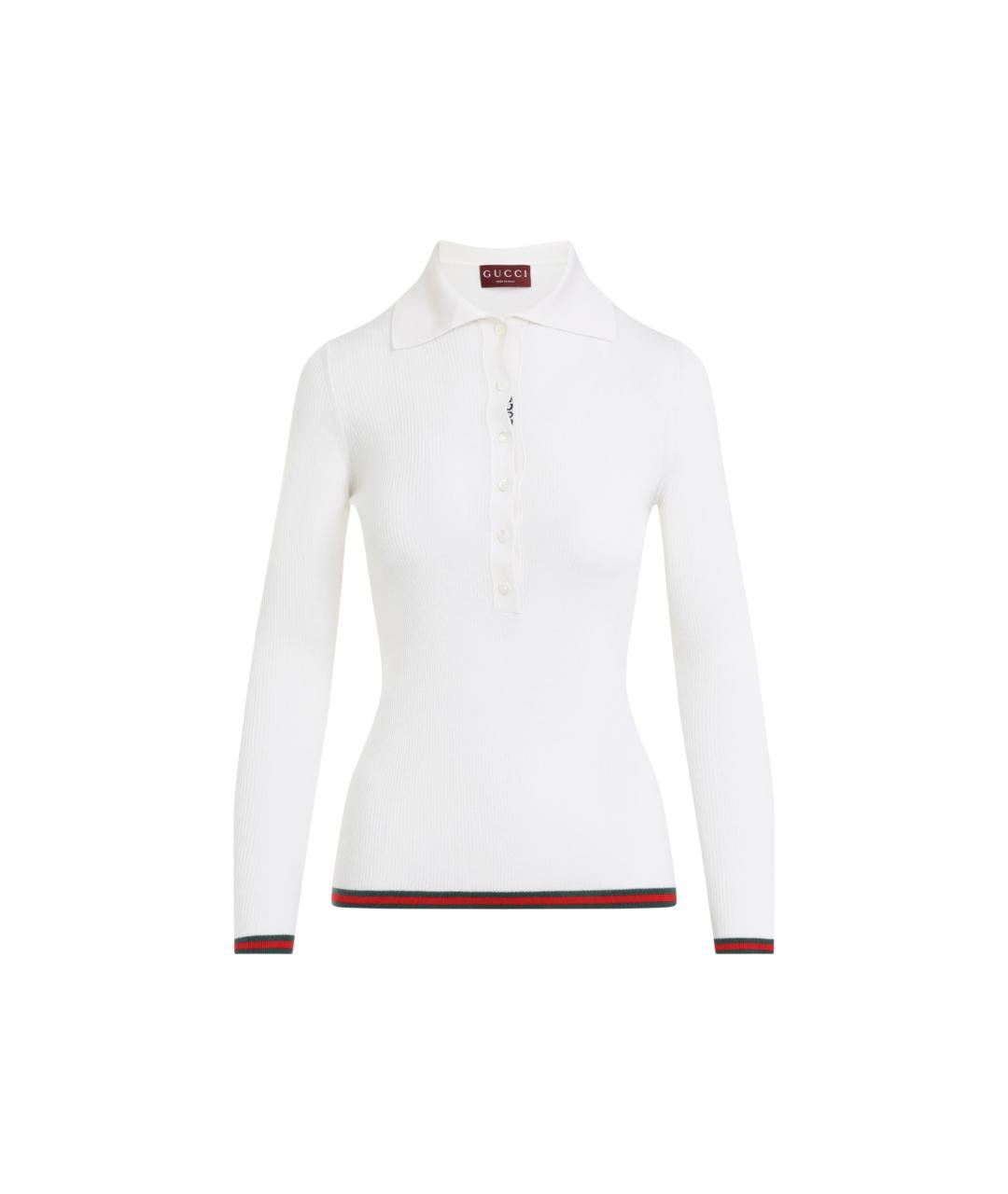GUCCI Белый кашемировый джемпер / свитер, фото 1