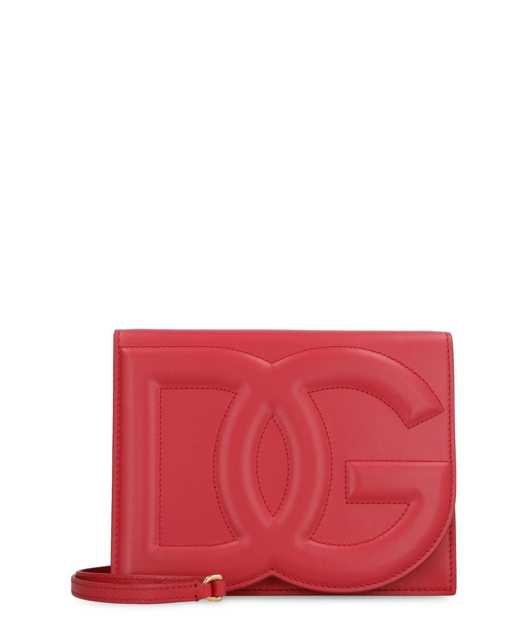 DOLCE&GABBANA Красная кожаная сумка через плечо, фото 1