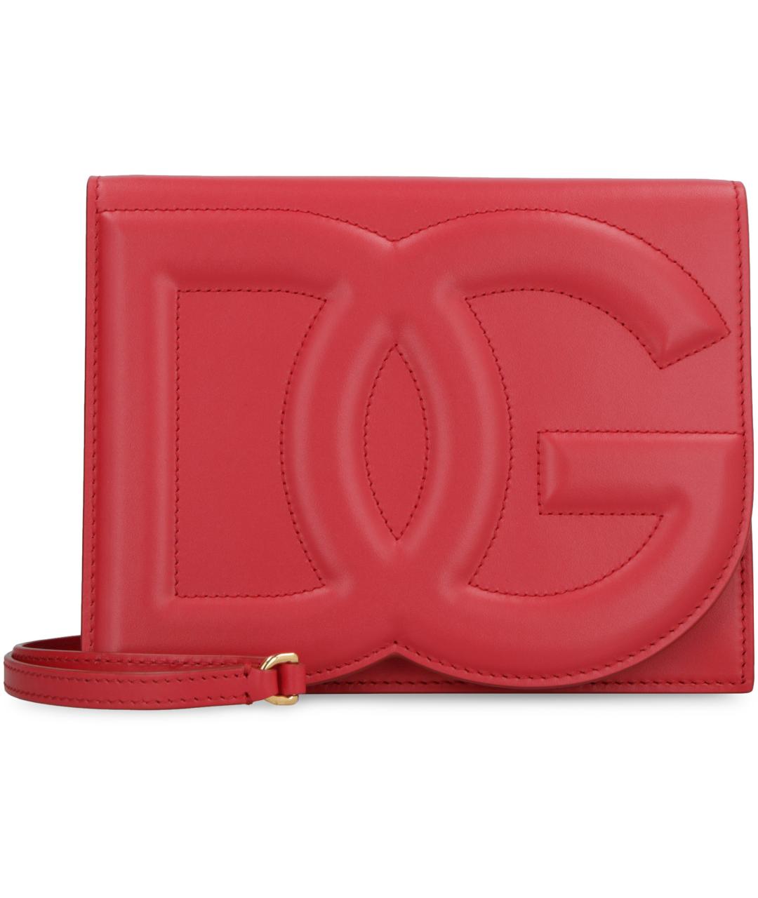 DOLCE&GABBANA Красная кожаная сумка через плечо, фото 2