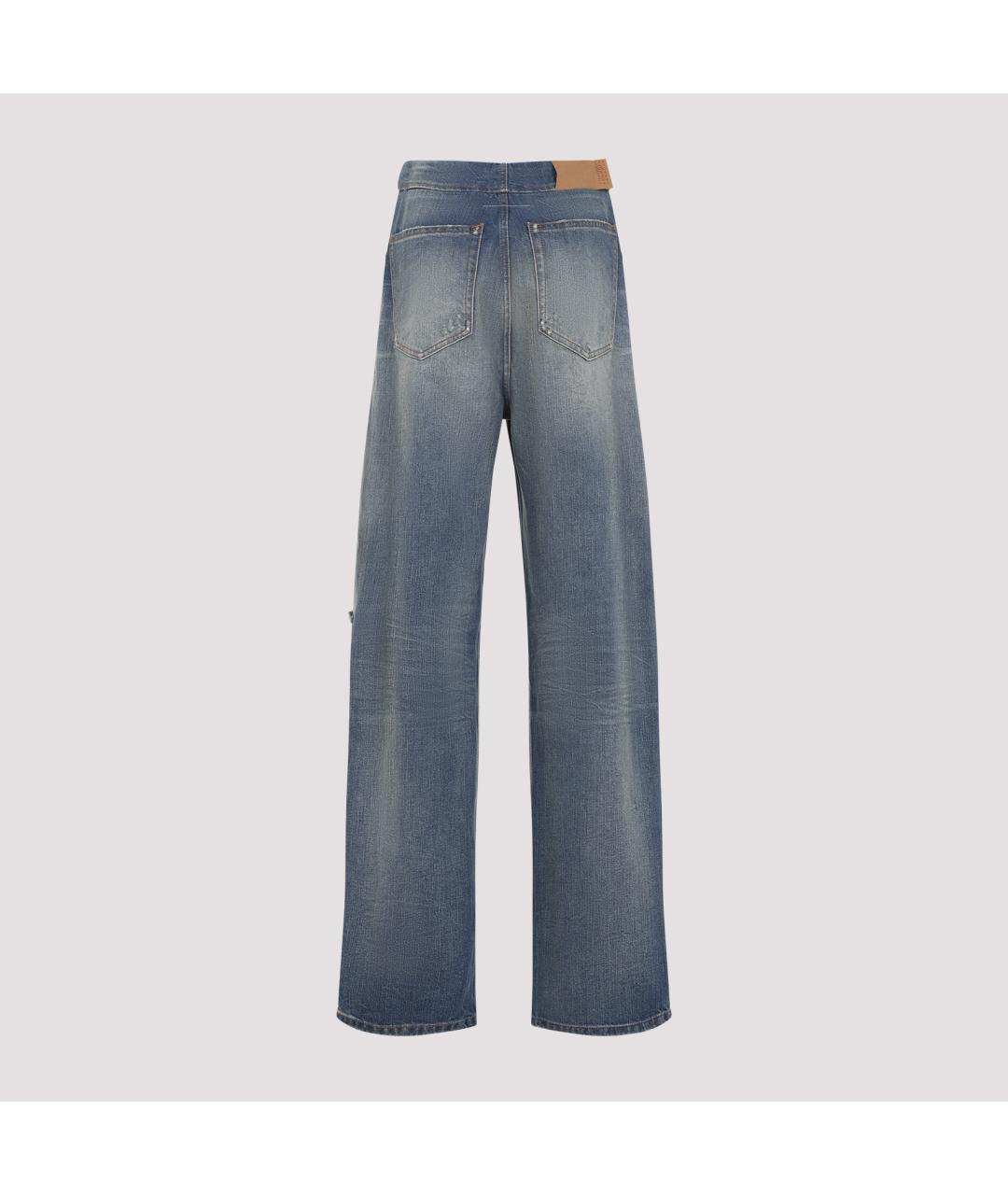 MM6 MAISON MARGIELA Синие прямые джинсы, фото 3